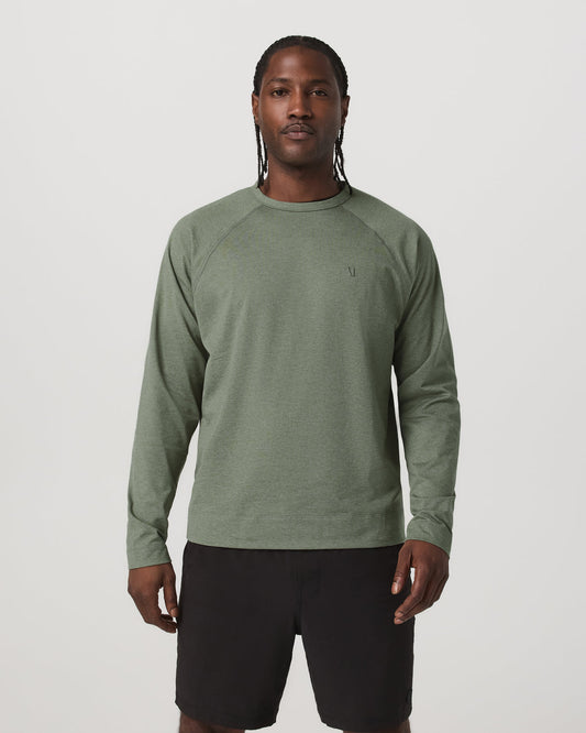 Men Vuori Men's Coronado Crew - Relaxed Fit Light Oregano Heather
