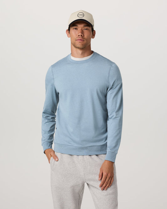 Men Vuori Ponto Performance Crew Men's Flint Heather Crew Neck