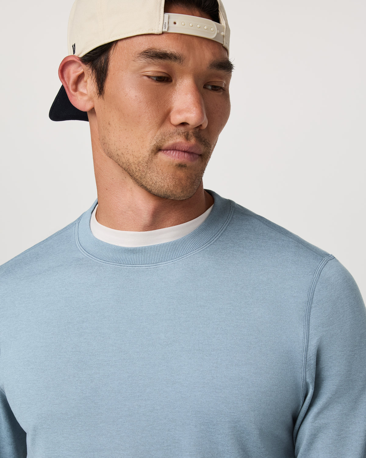 Men Vuori Ponto Performance Crew Men's Flint Heather Crew Neck