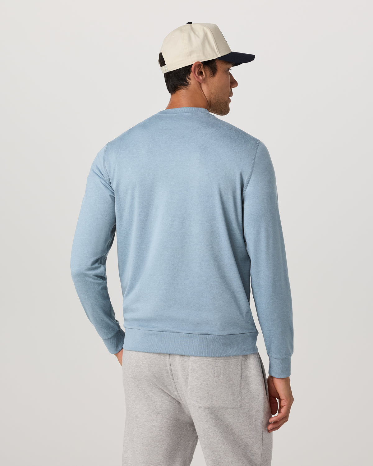 Men Vuori Ponto Performance Crew Men's Flint Heather Crew Neck