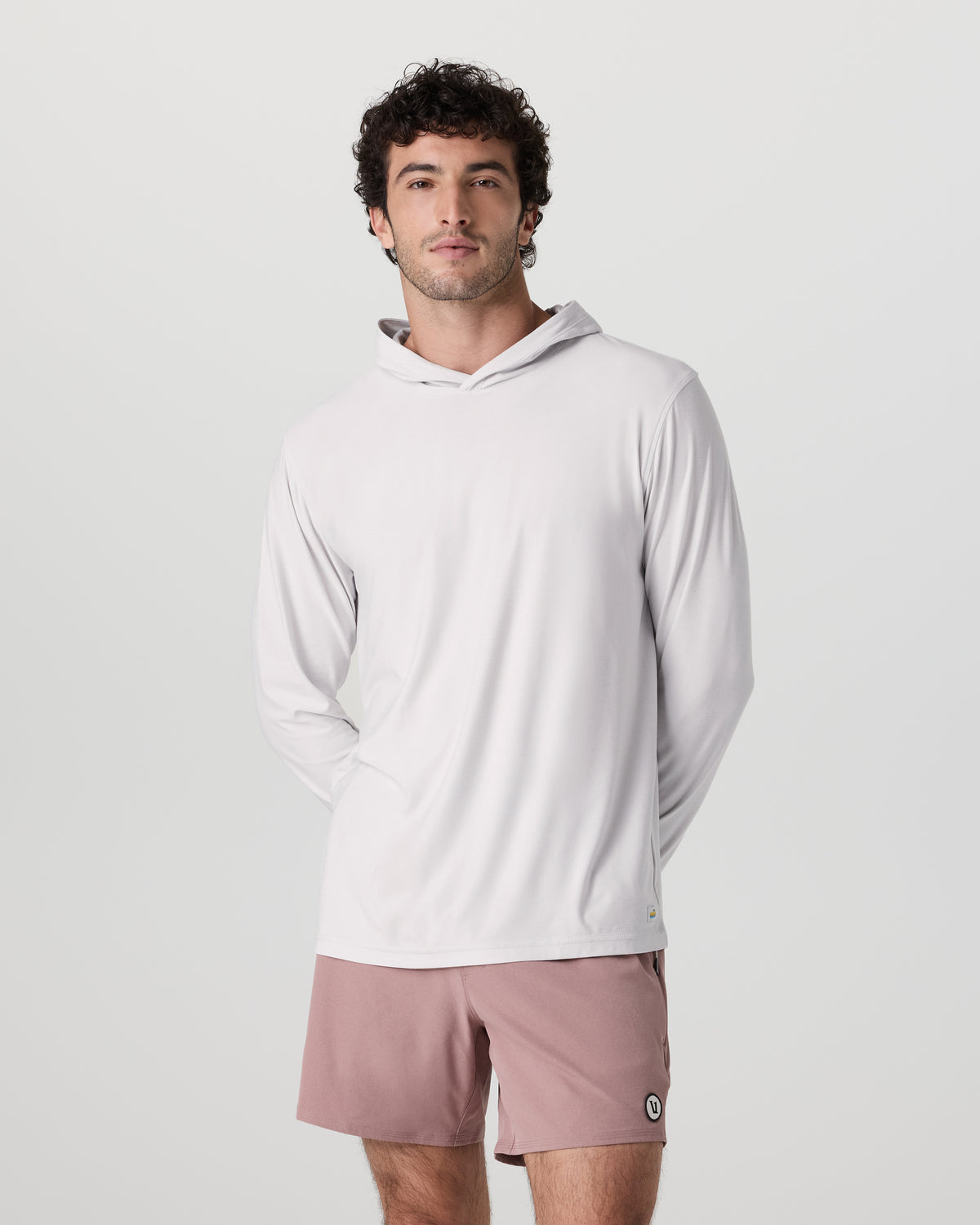 Men Vuori Strato Tech Hoodie Men's Frost Grey Workout Hoodie