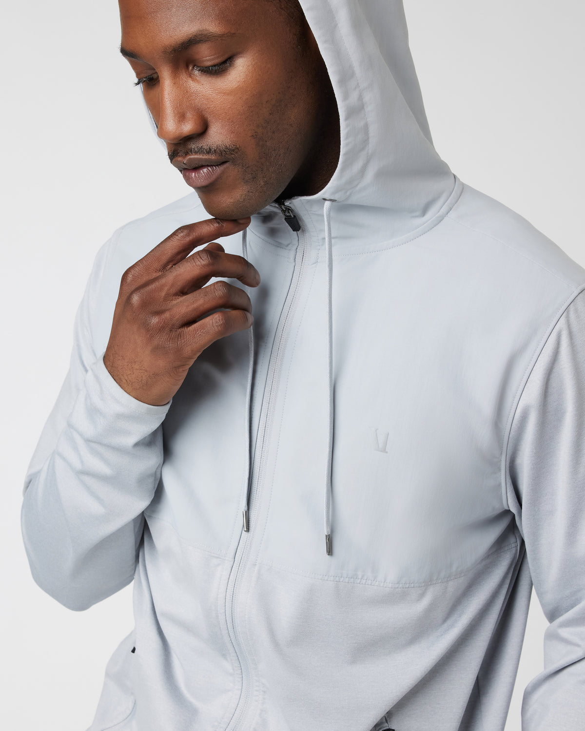 Men Vuori Sunday Element Jacket Platinum Heather