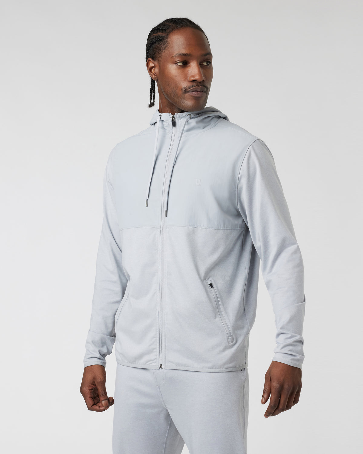 Men Vuori Sunday Element Jacket Platinum Heather