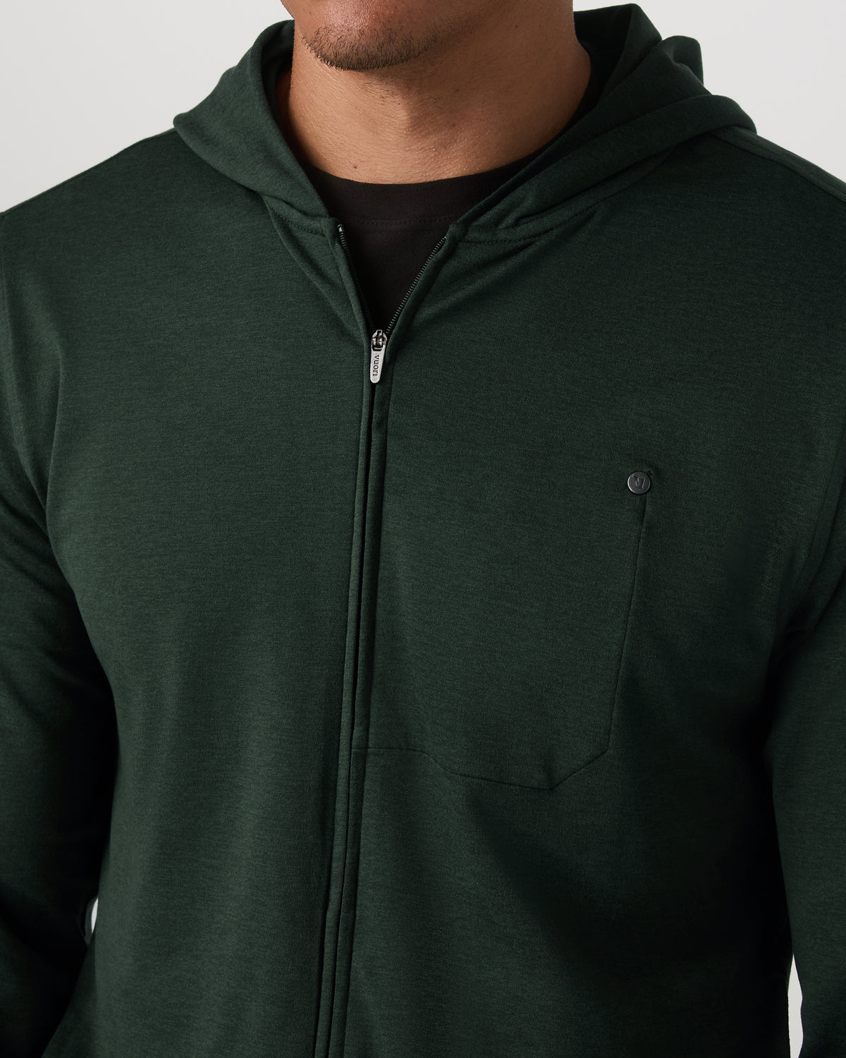 Men Vuori Ponto Full Zip Hoodie Men's Spruce Heather Hoodie