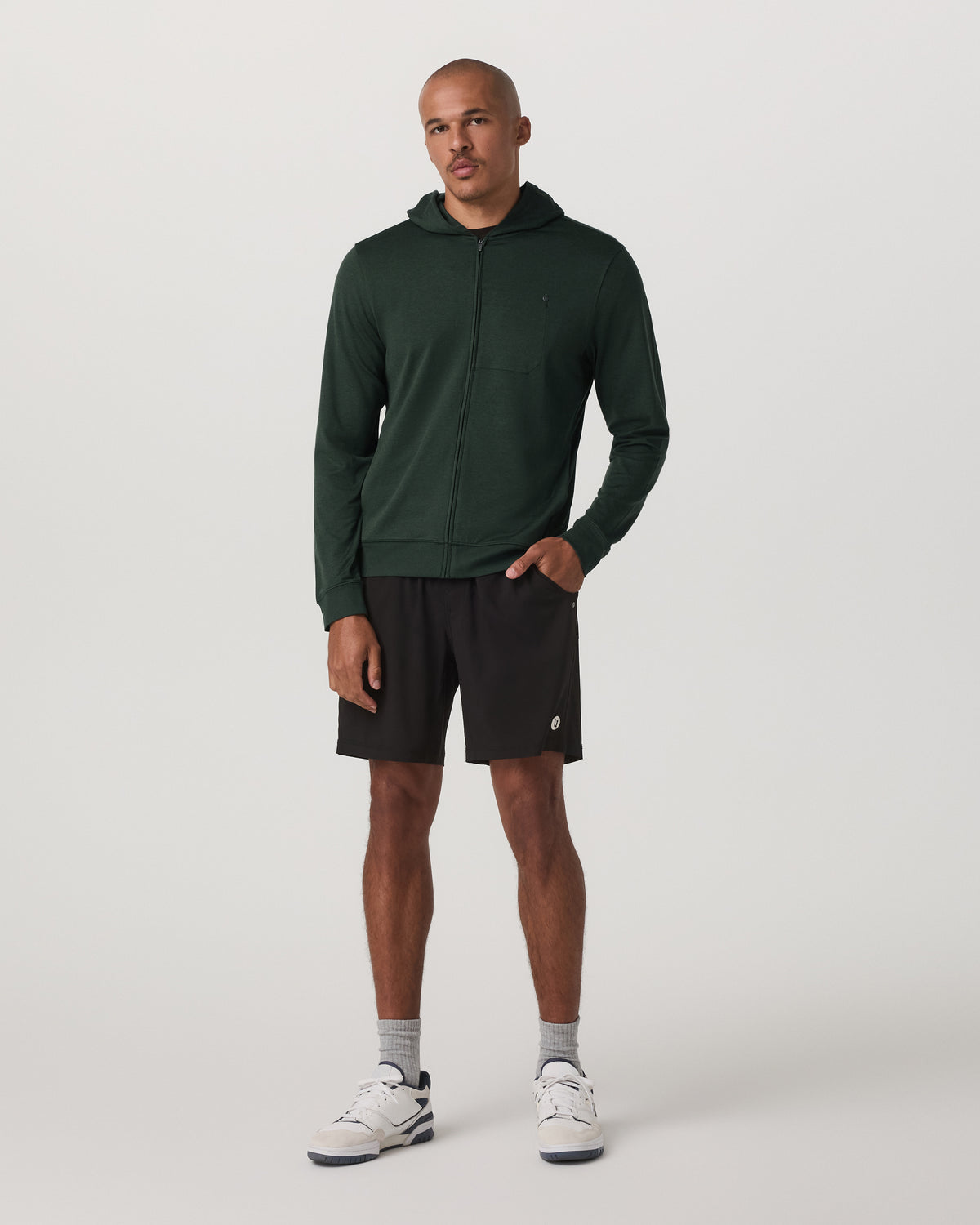 Men Vuori Ponto Full Zip Hoodie Men's Spruce Heather Hoodie
