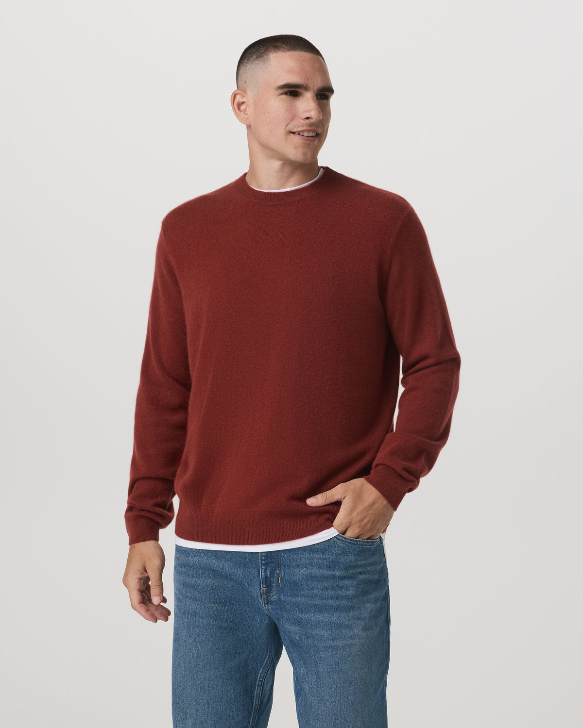 Men Vuori Berik Cashmere Sweater Men's Spiced Apple Sweater
