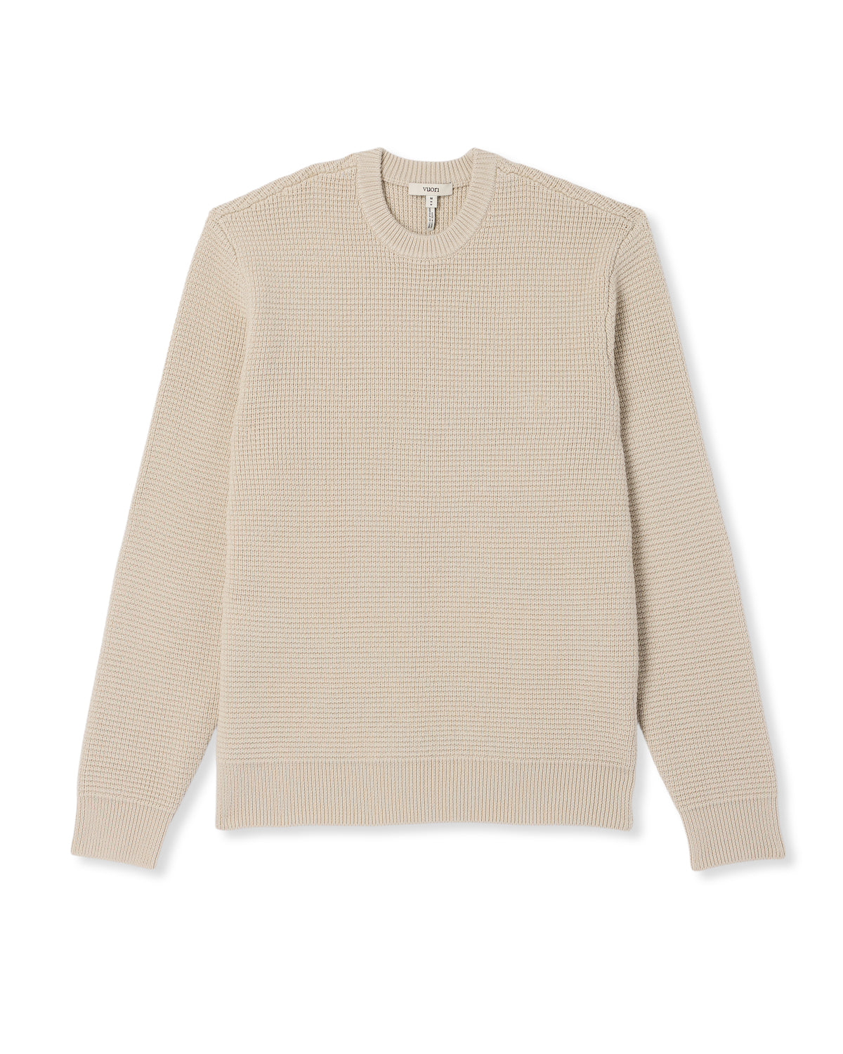 Men Vuori Denver Waffle Crew Sweater Men's Mushroom Wool Sweater