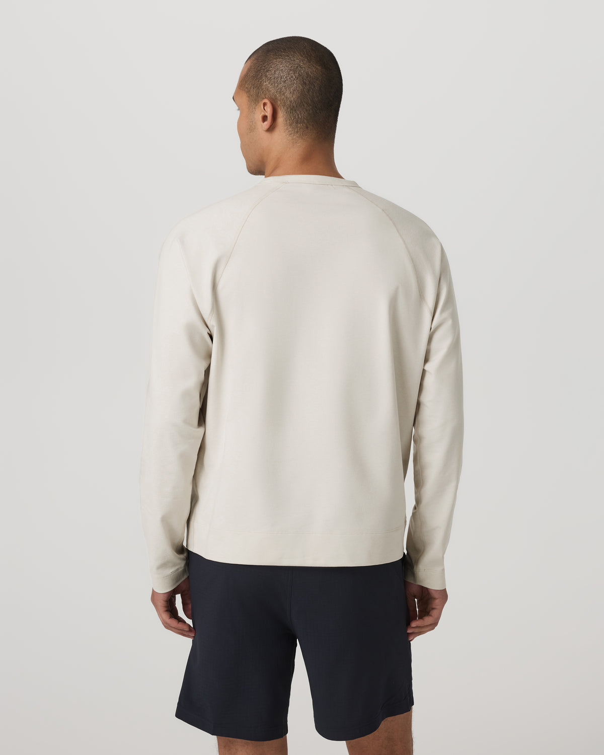 Men Vuori Coronado Crew - Relaxed Fit Men's Ivory Heather Crew
