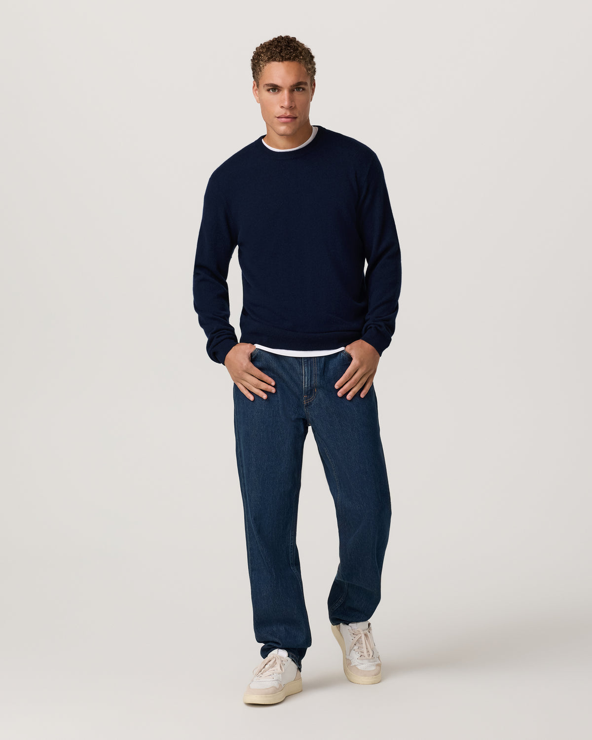 Men Vuori Berik Cashmere Sweater Men's Sweater in Ink