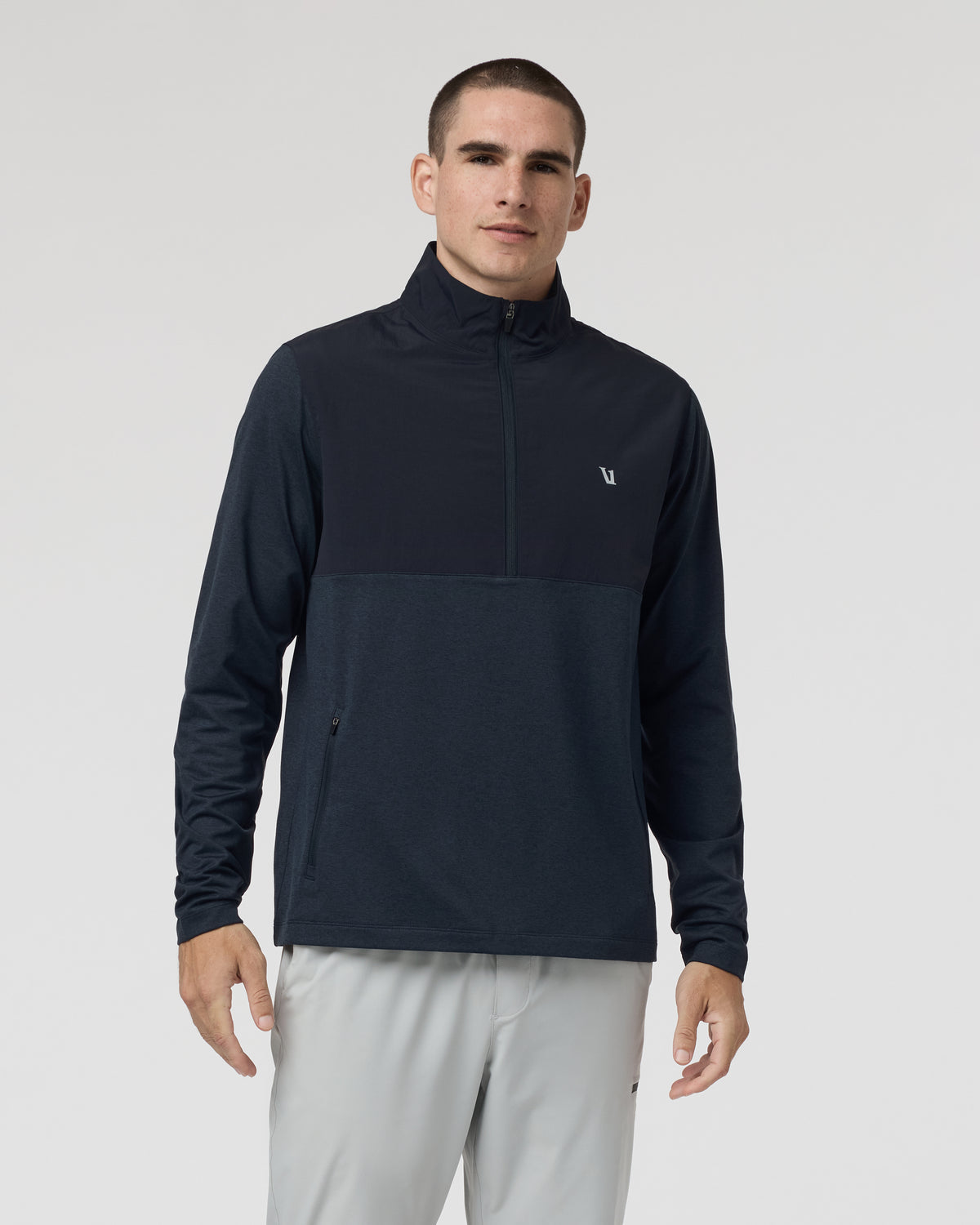 Men Vuori Sunday Element Half Zip Ink Heather
