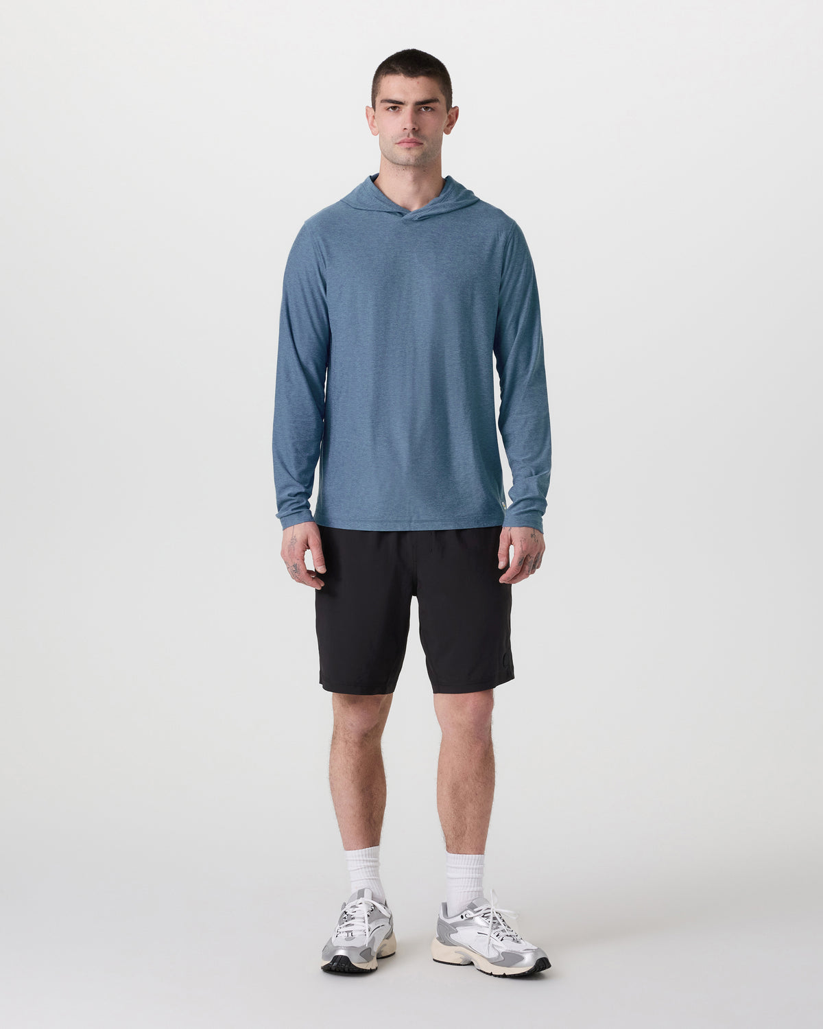 Men Vuori Strato Tech Hoodie Men's Pool Blue Workout Hoodie