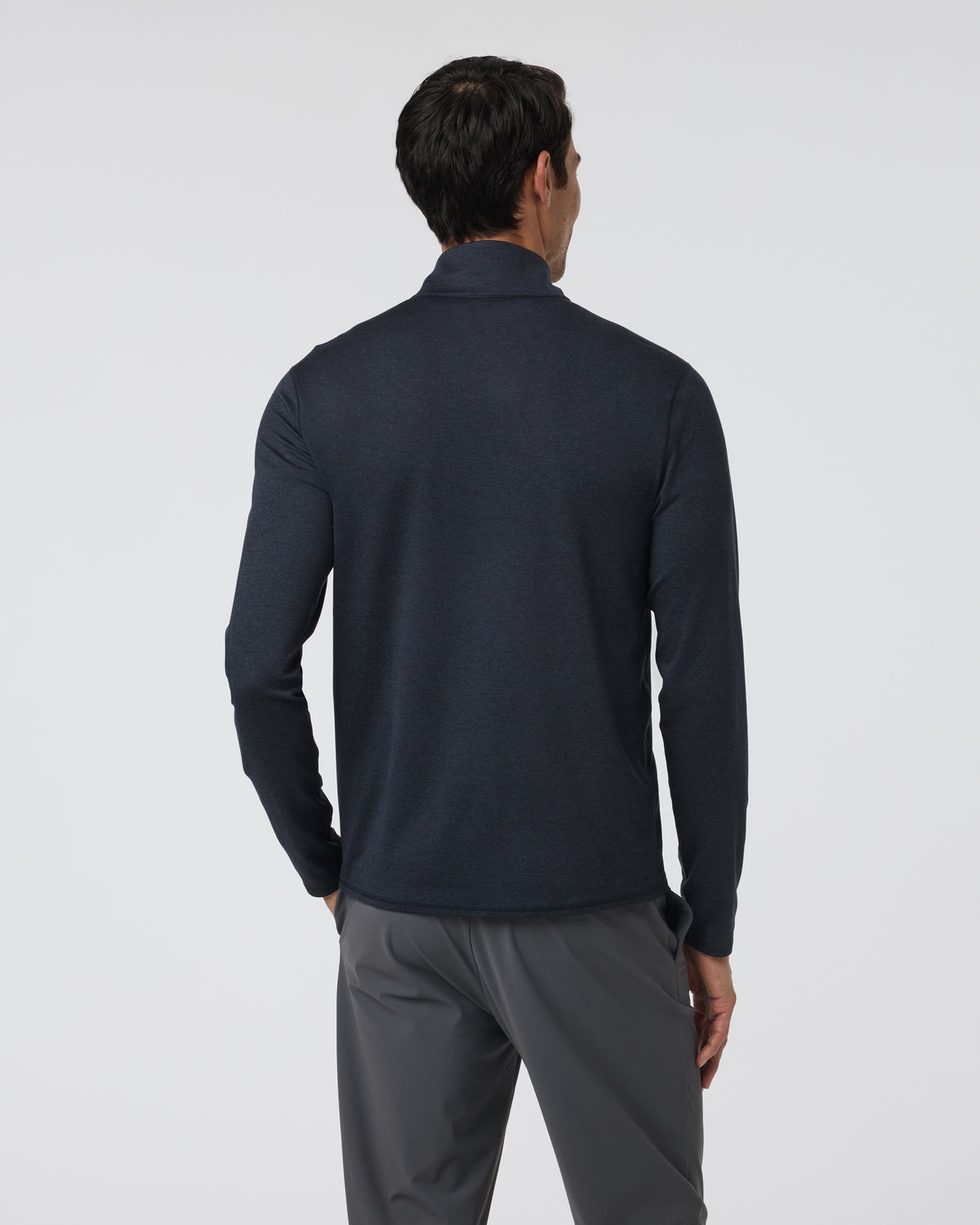 Men Vuori Ponto Half Zip Mock Neck Ink Heather