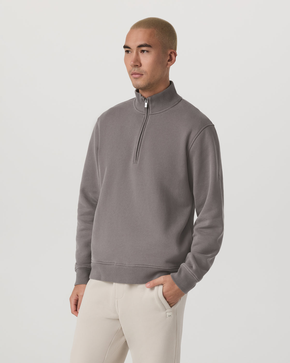 Men Vuori Seaside 1/2 Zip Classic Men's Cavern Grey Pullover