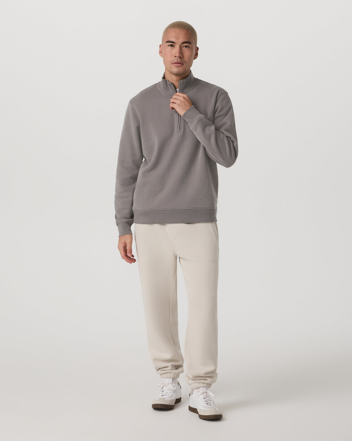 Men Vuori Seaside 1/2 Zip Classic Men's Cavern Grey Pullover