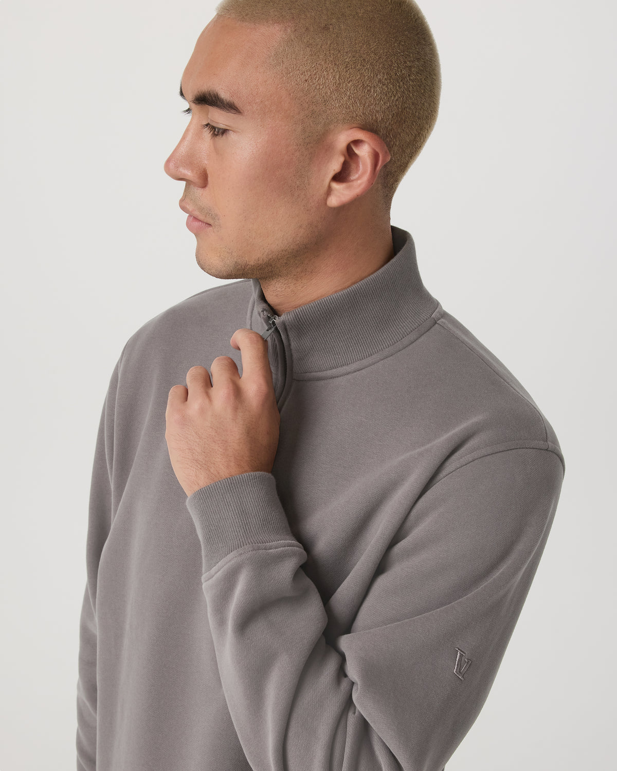 Men Vuori Seaside 1/2 Zip Classic Men's Cavern Grey Pullover