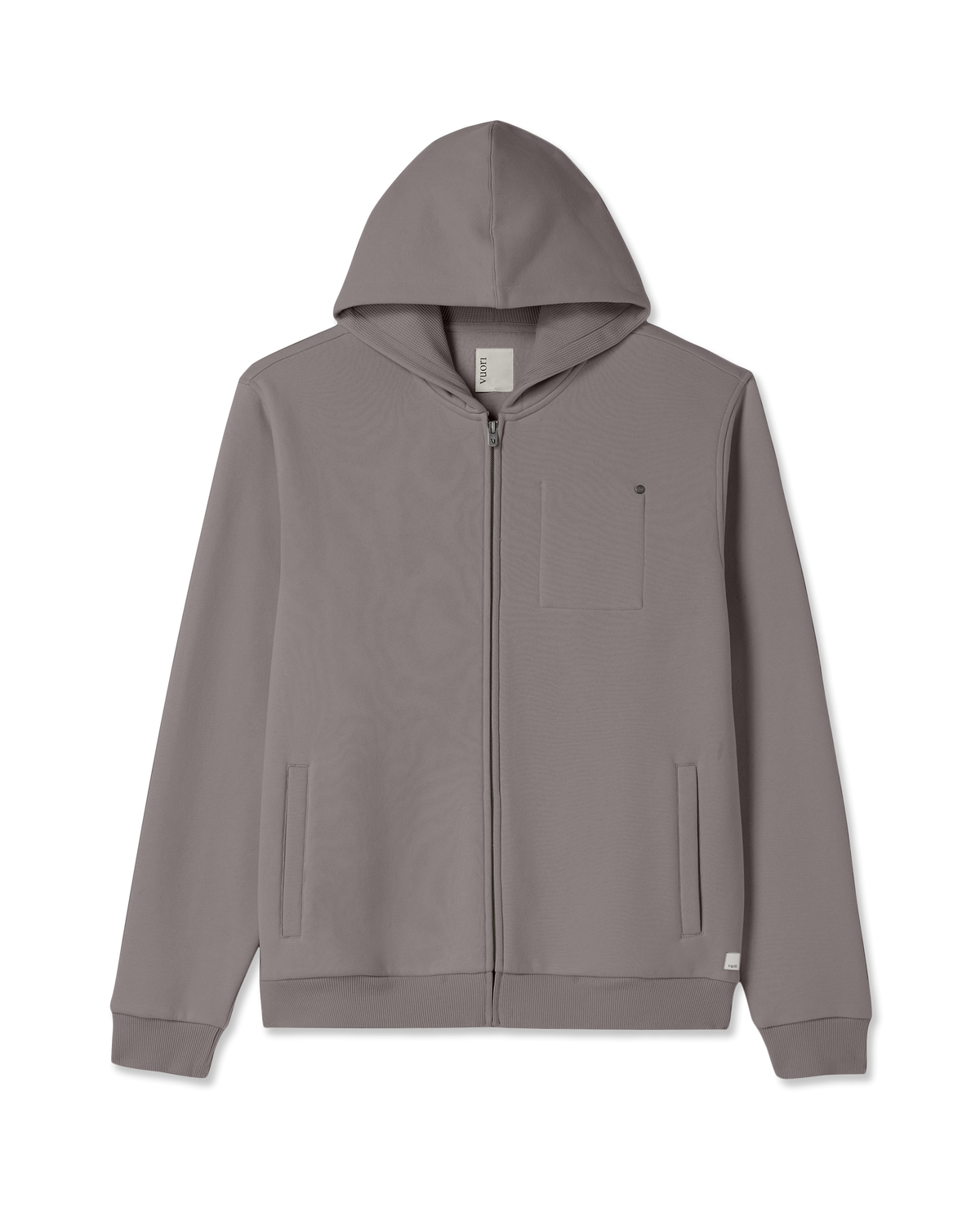 Men Vuori Seaside Full Zip 2.0 Men's Cavern Grey Full Zip Hoodie