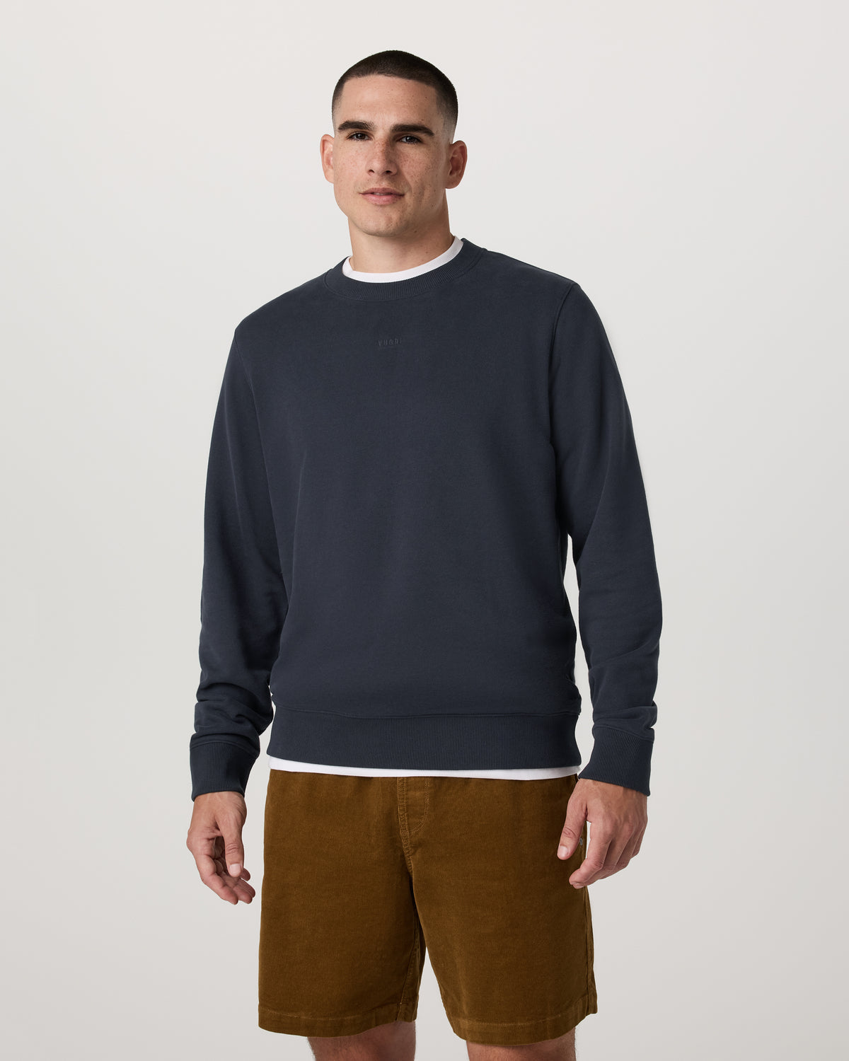 Men Vuori Cypress Logo Crew Men's Navy Sweatshirt