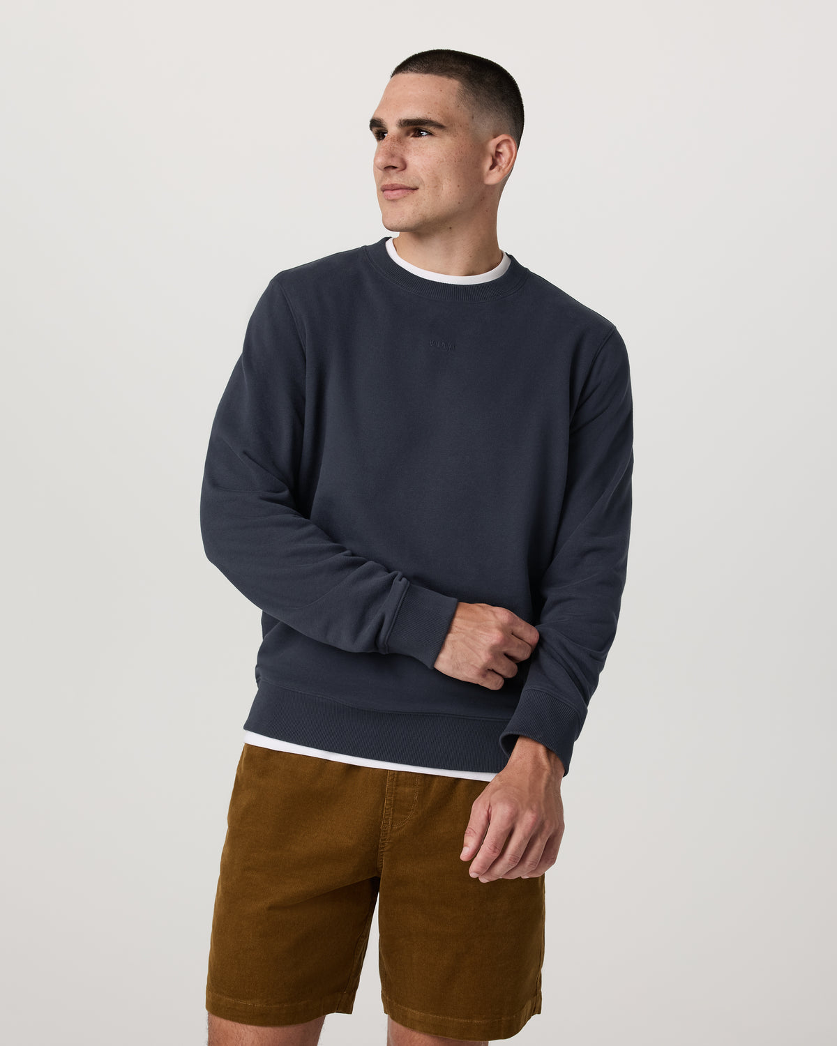 Men Vuori Cypress Logo Crew Men's Navy Sweatshirt