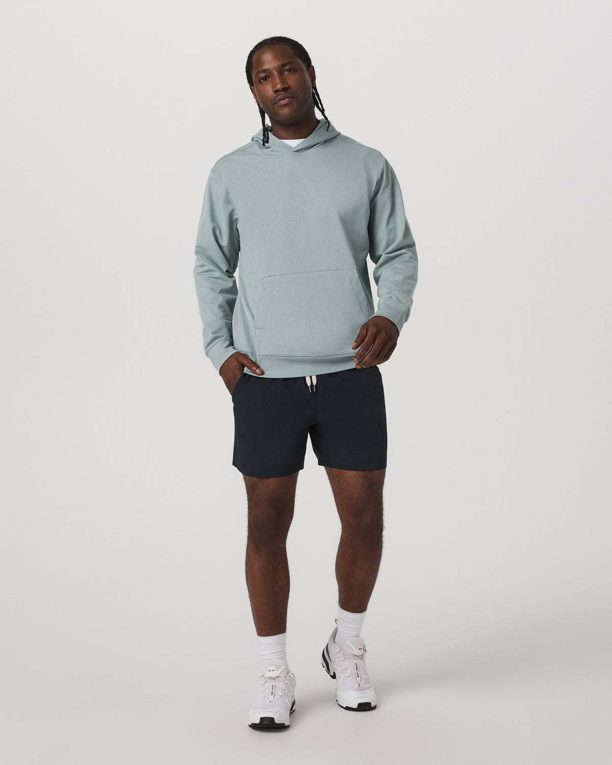 Men Vuori Men's Coronado Pullover Hoodie 2.0 Misty Blue Heather