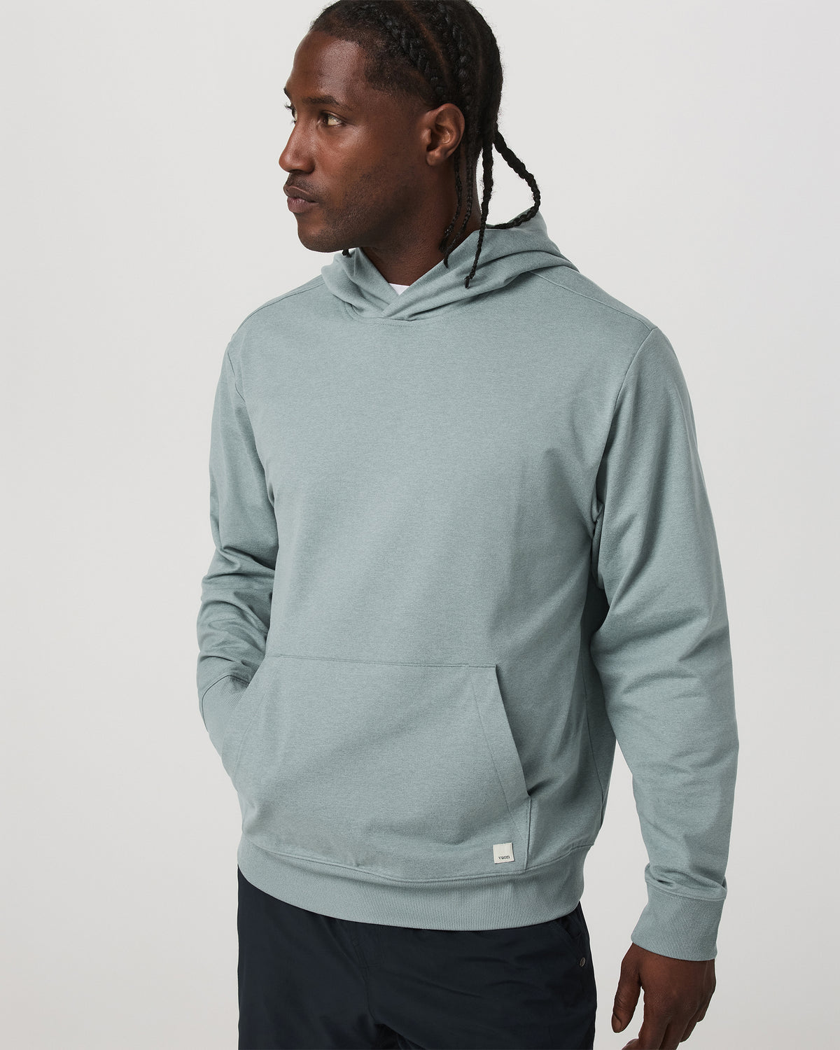 Men Vuori Men's Coronado Pullover Hoodie 2.0 Misty Blue Heather