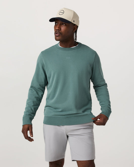 Men Vuori Cypress Logo Crew Men's Bluegrass Sweatshirt