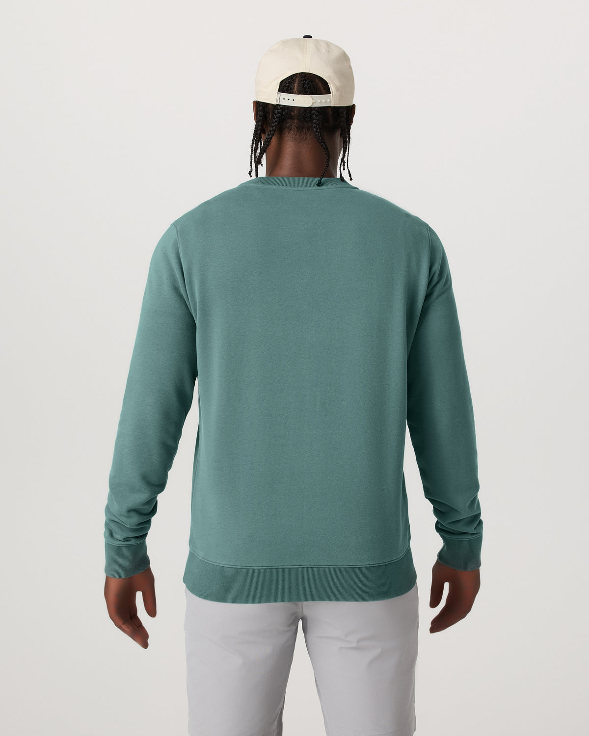 Men Vuori Cypress Logo Crew Men's Bluegrass Sweatshirt