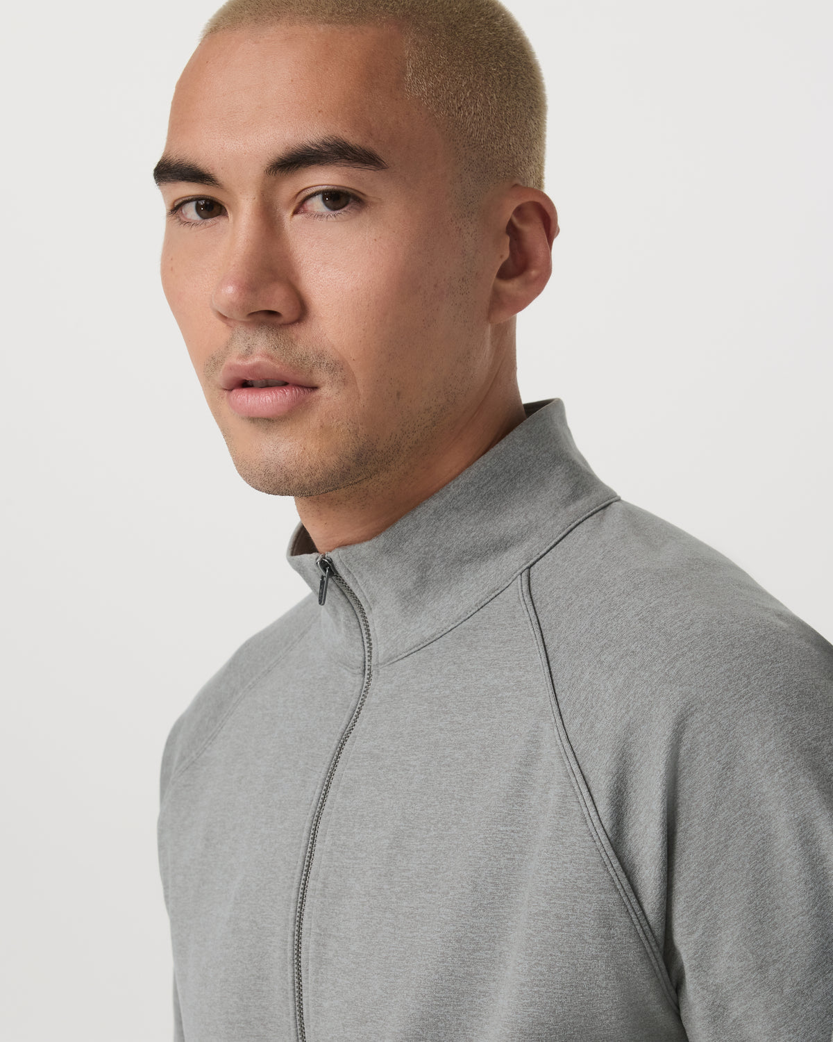 Men Vuori Coronado Novelty Full Zip Men's Driftwood Heather Jacket