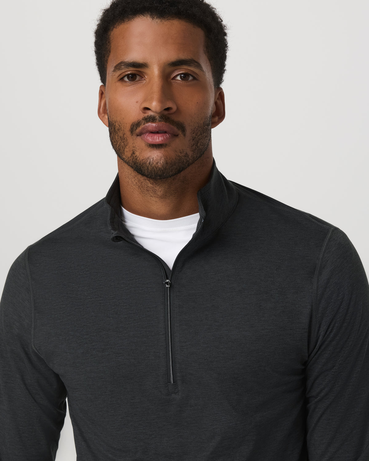 Men Vuori Ease Performance Half Zip 2.0 Charcoal Heather