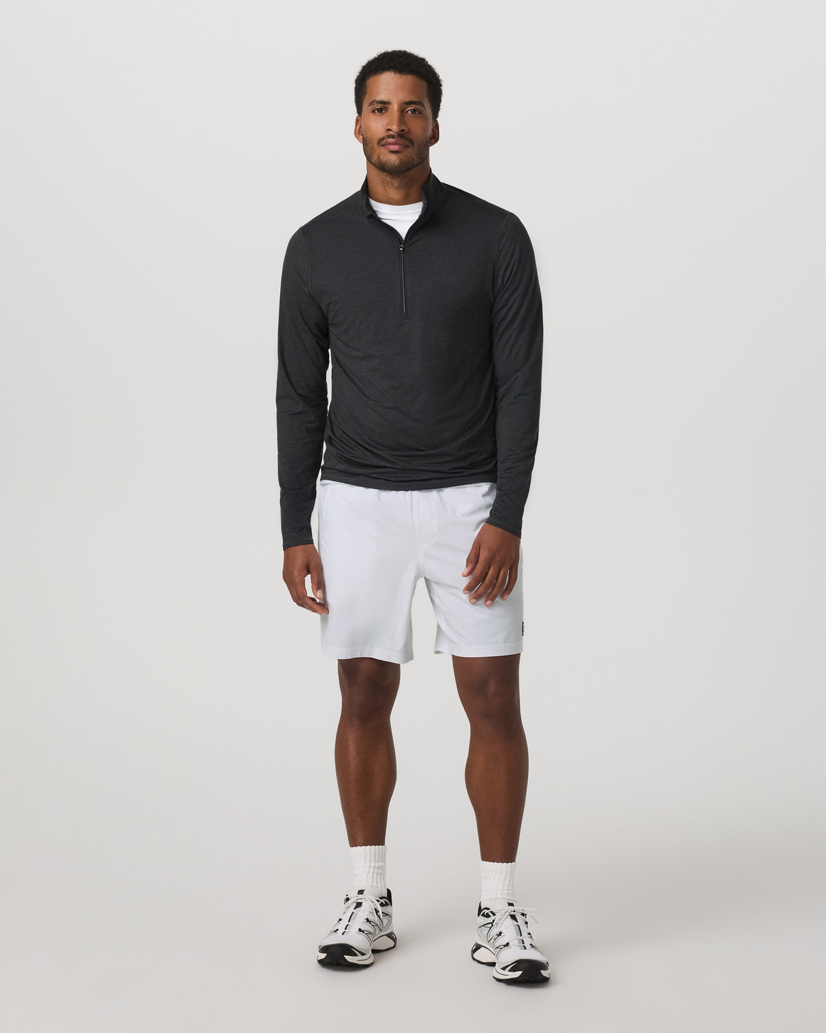 Men Vuori Ease Performance Half Zip 2.0 Charcoal Heather