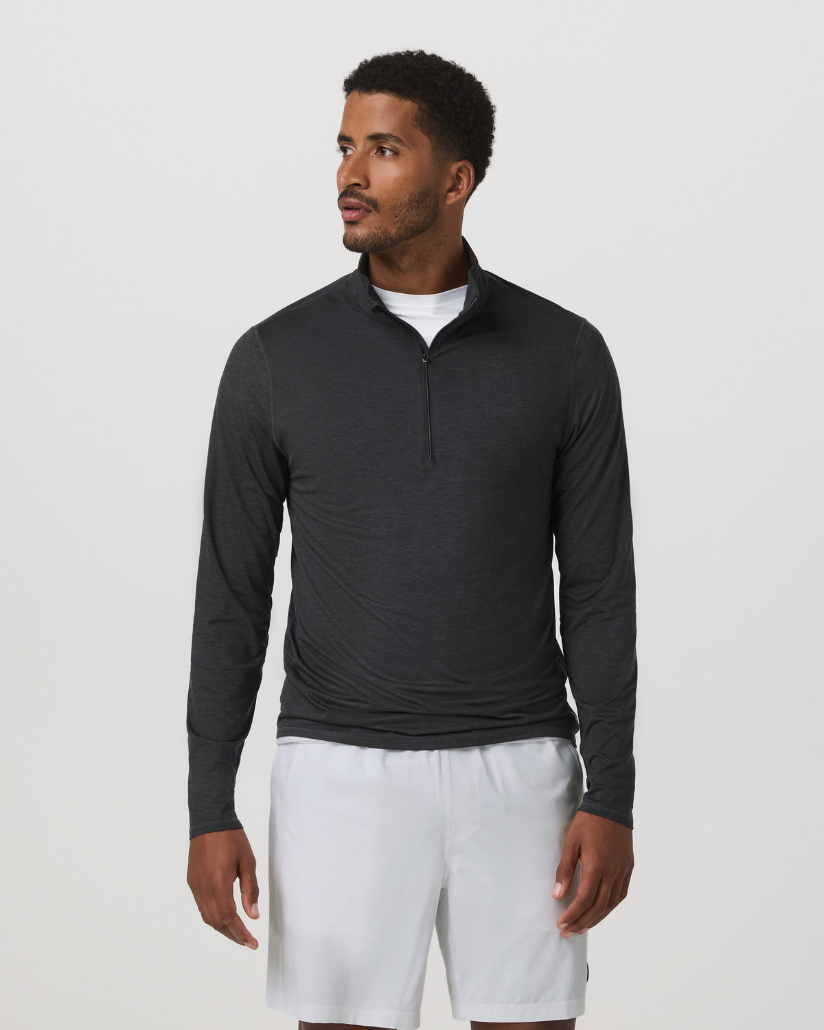 Men Vuori Ease Performance Half Zip 2.0 Charcoal Heather