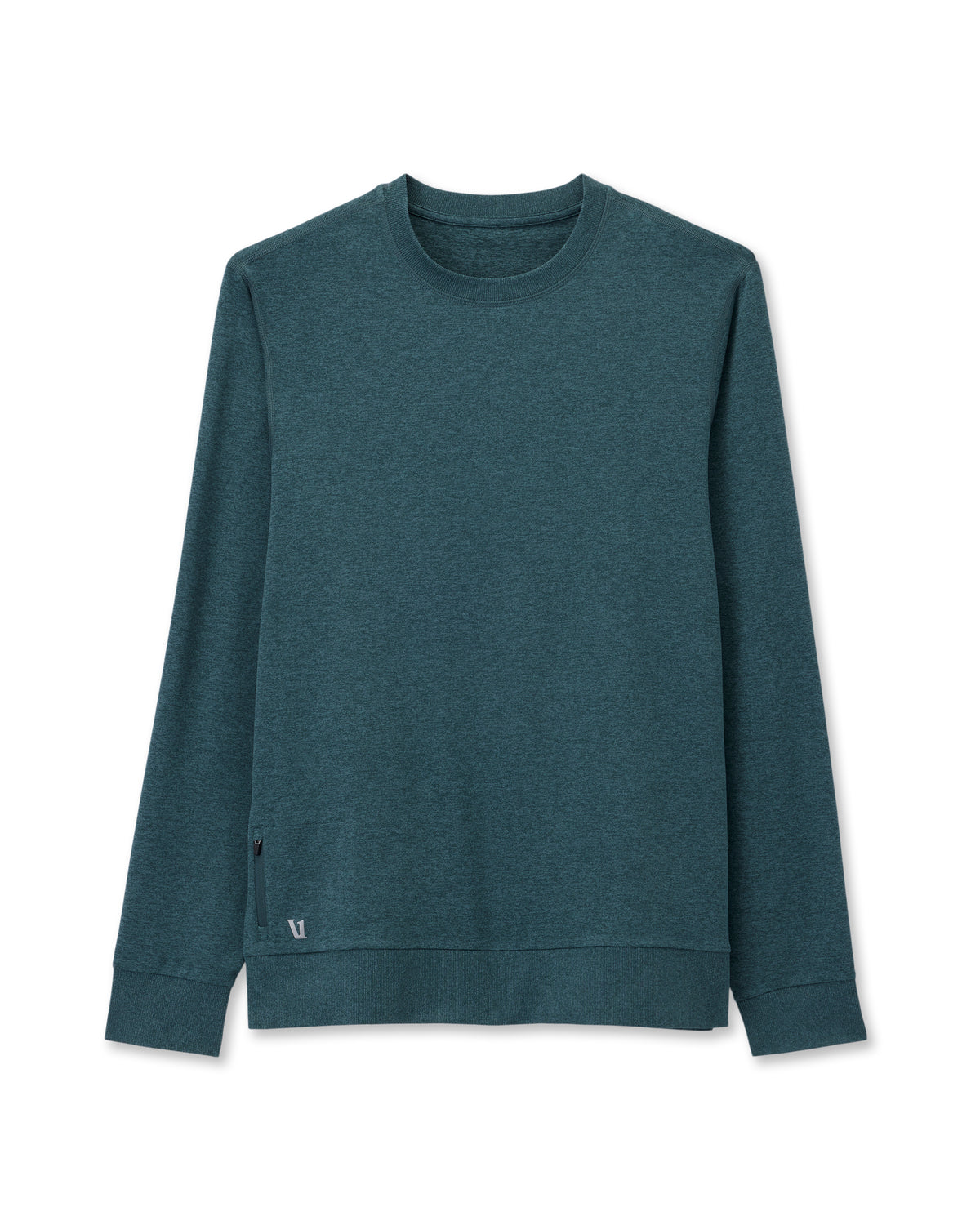 Men Vuori Ponto Performance Crew Deep Sea Heather Pullover