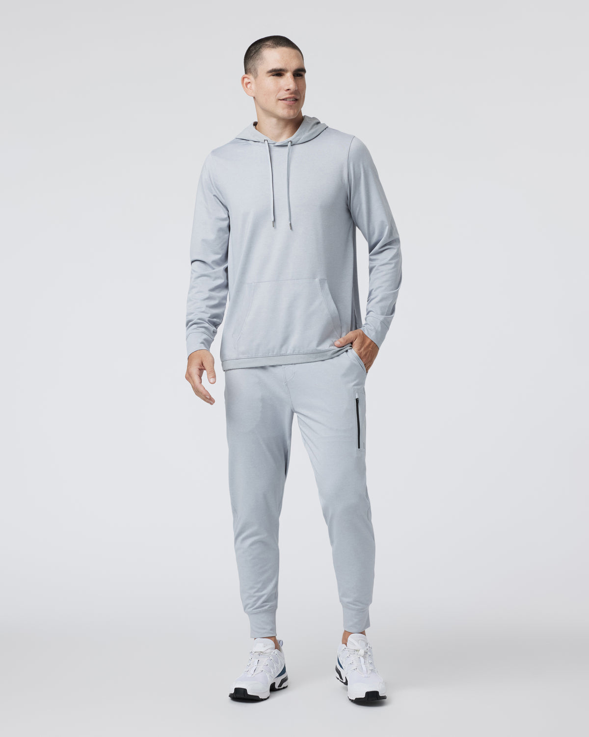 Men Vuori Sunday Element Hoodie Men's Platinum White Hoodie