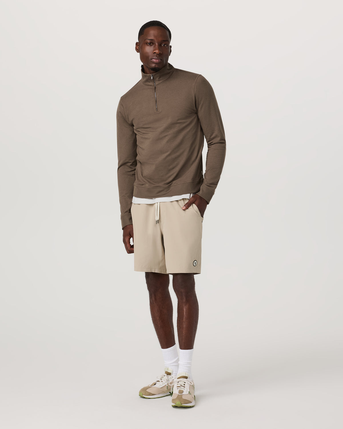 Men Vuori Coronado 1/2 Zip Men's Espresso Heather Pullover