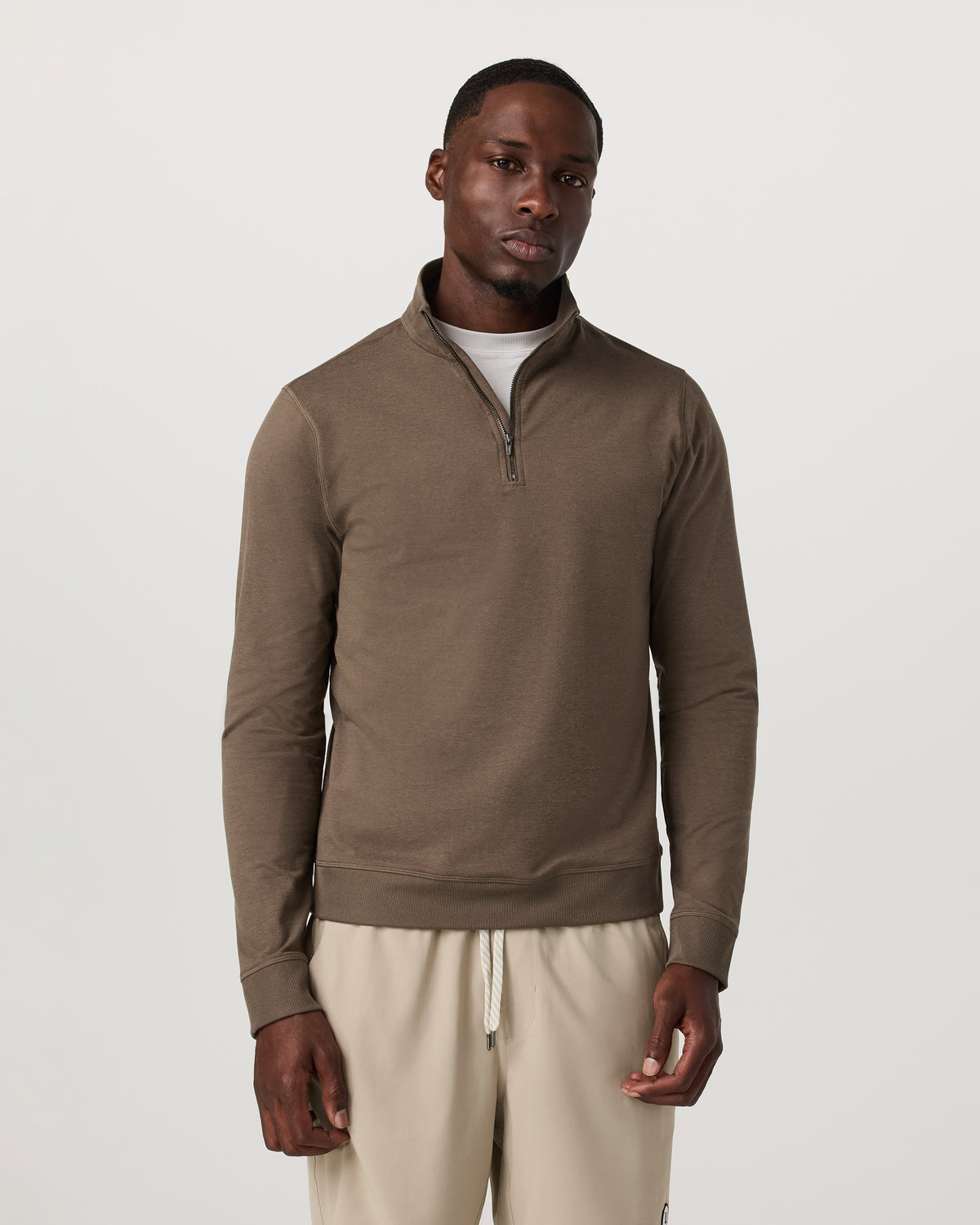 Men Vuori Coronado 1/2 Zip Men's Espresso Heather Pullover