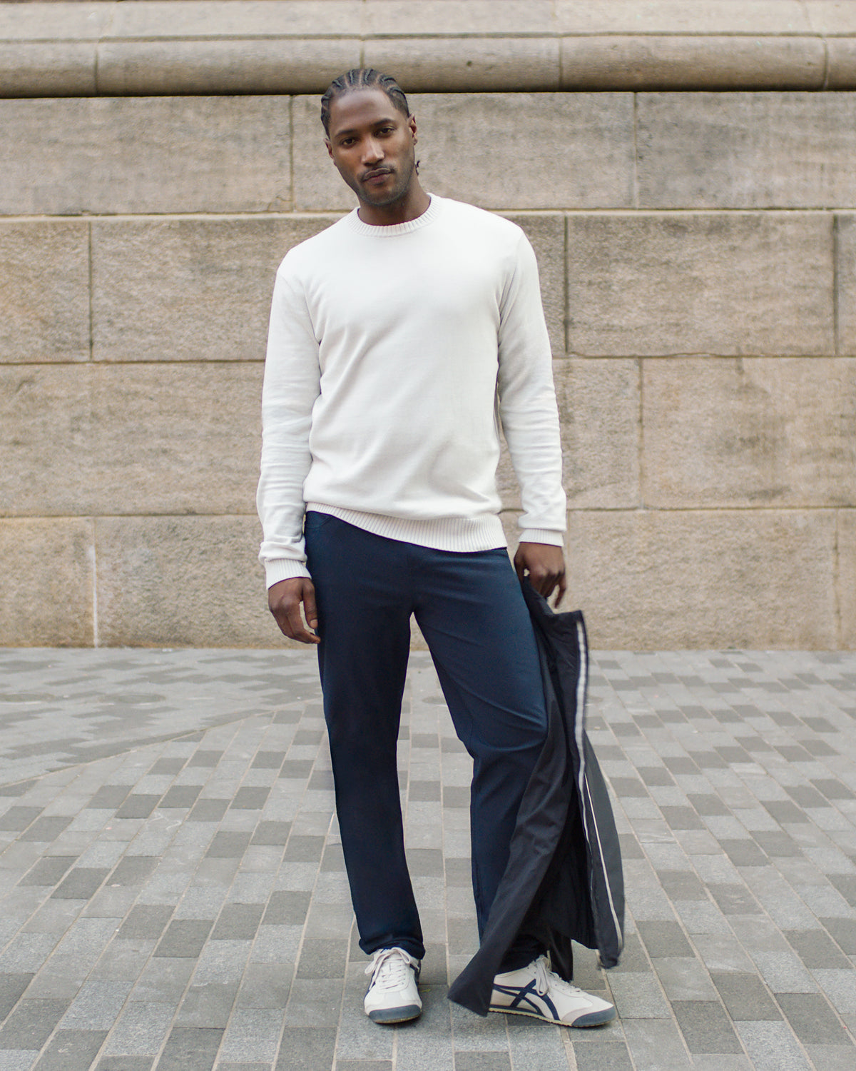 Men Vuori Fluent Sweater Men's Winter Grey Cashmere Sweater
