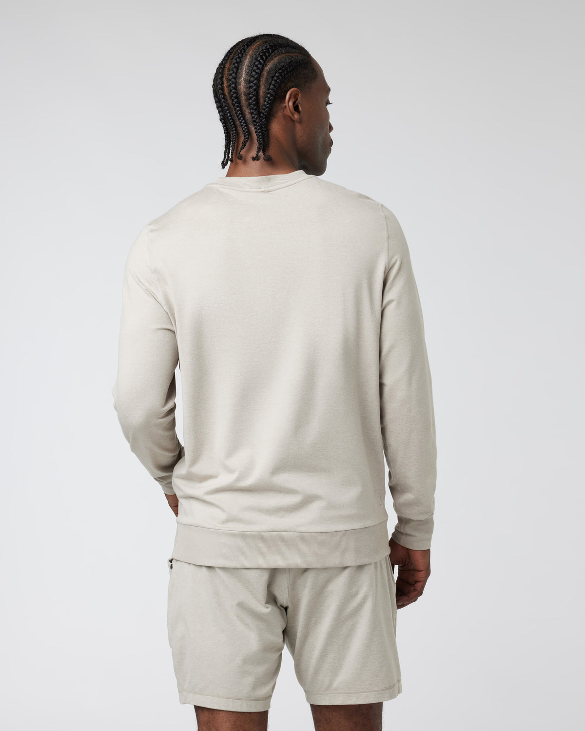 Men Vuori Ponto Performance Crew Dark Salt Heather Pullover