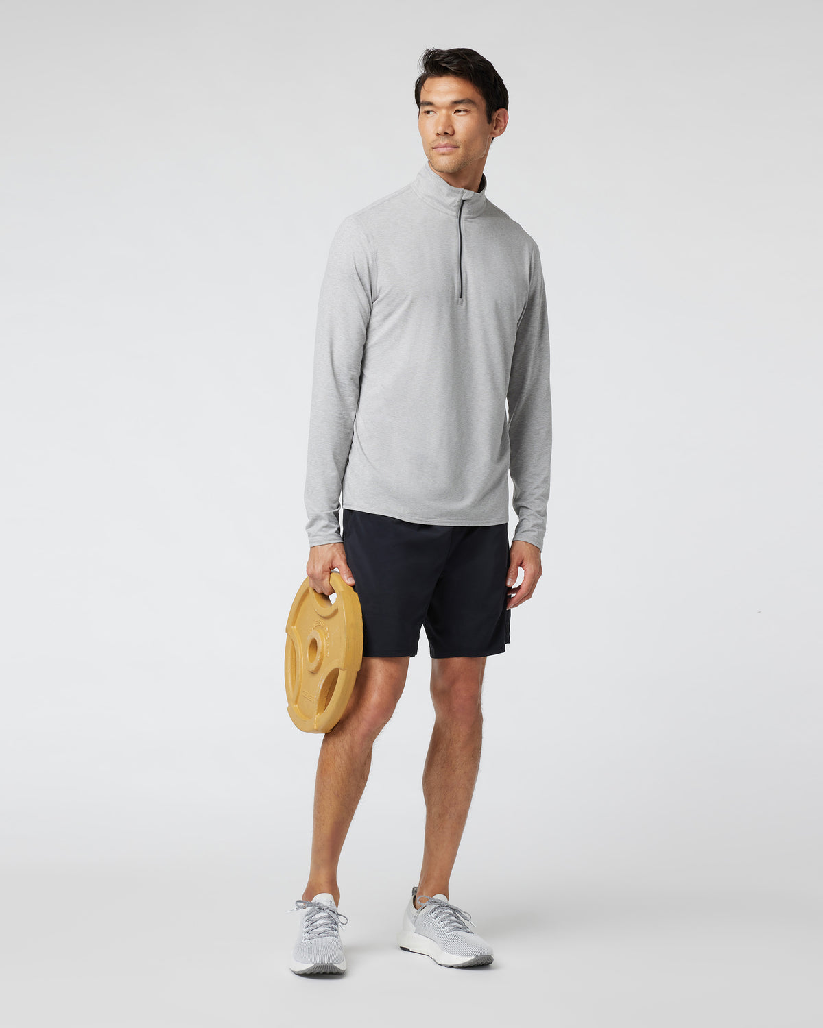 Men Vuori Ease Performance Half Zip 2.0 Light Heather Grey