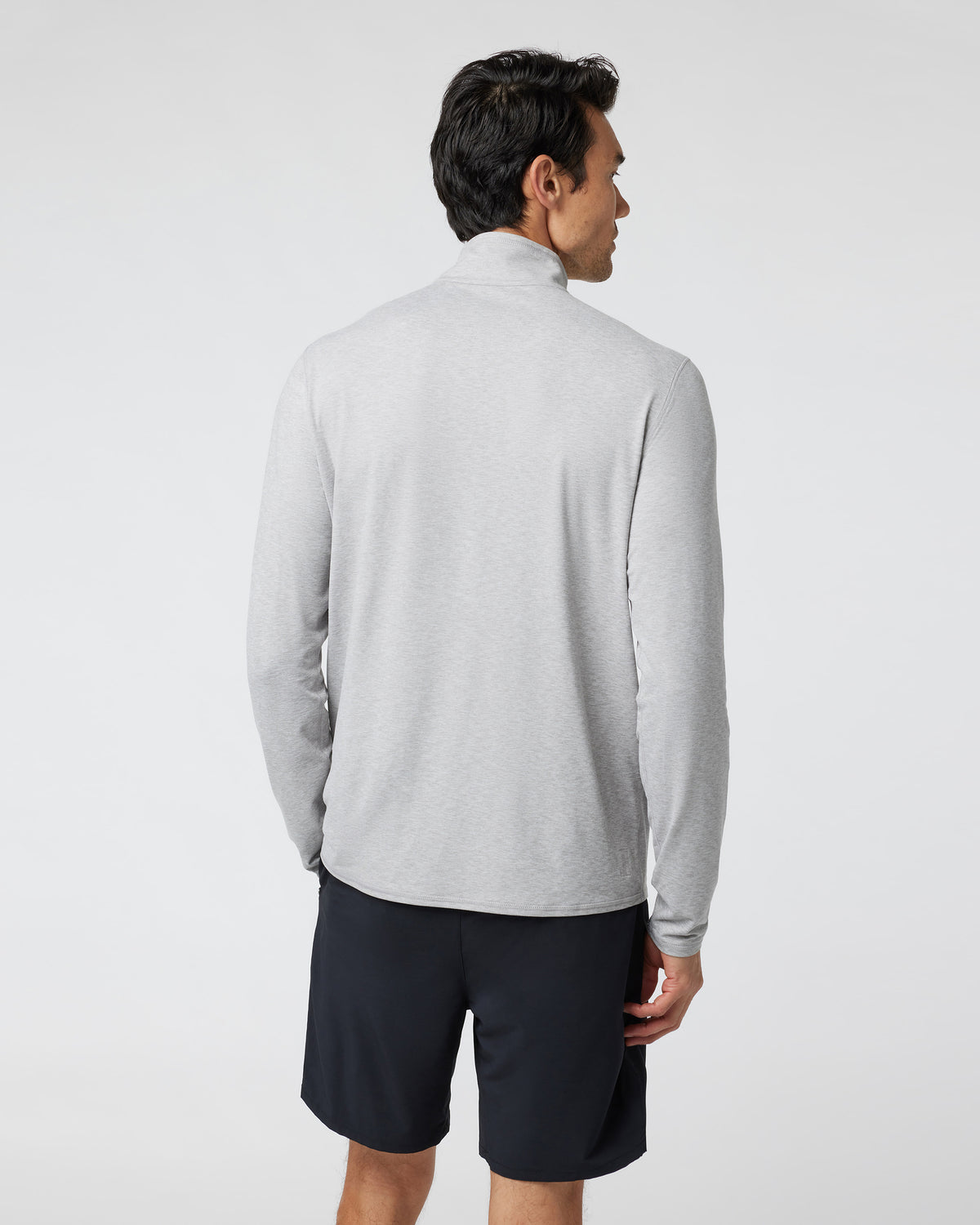 Men Vuori Ease Performance Half Zip 2.0 Light Heather Grey