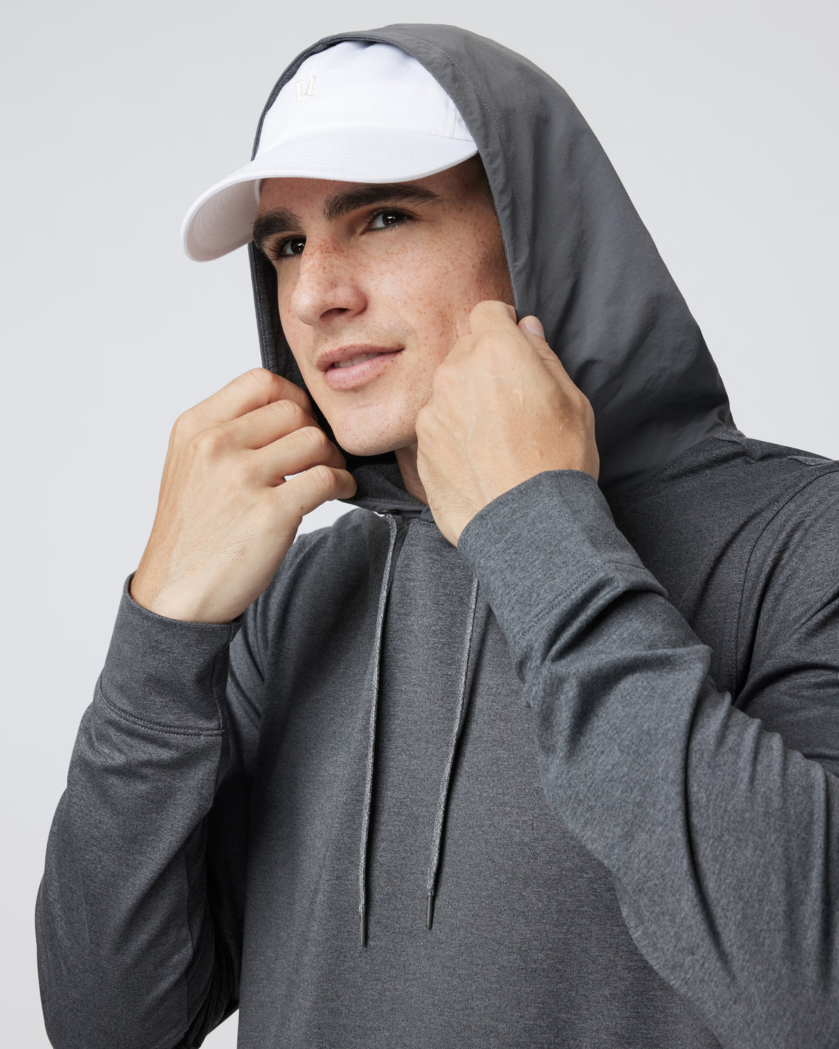Men Vuori Sunday Element Hoodie Charcoal Heather