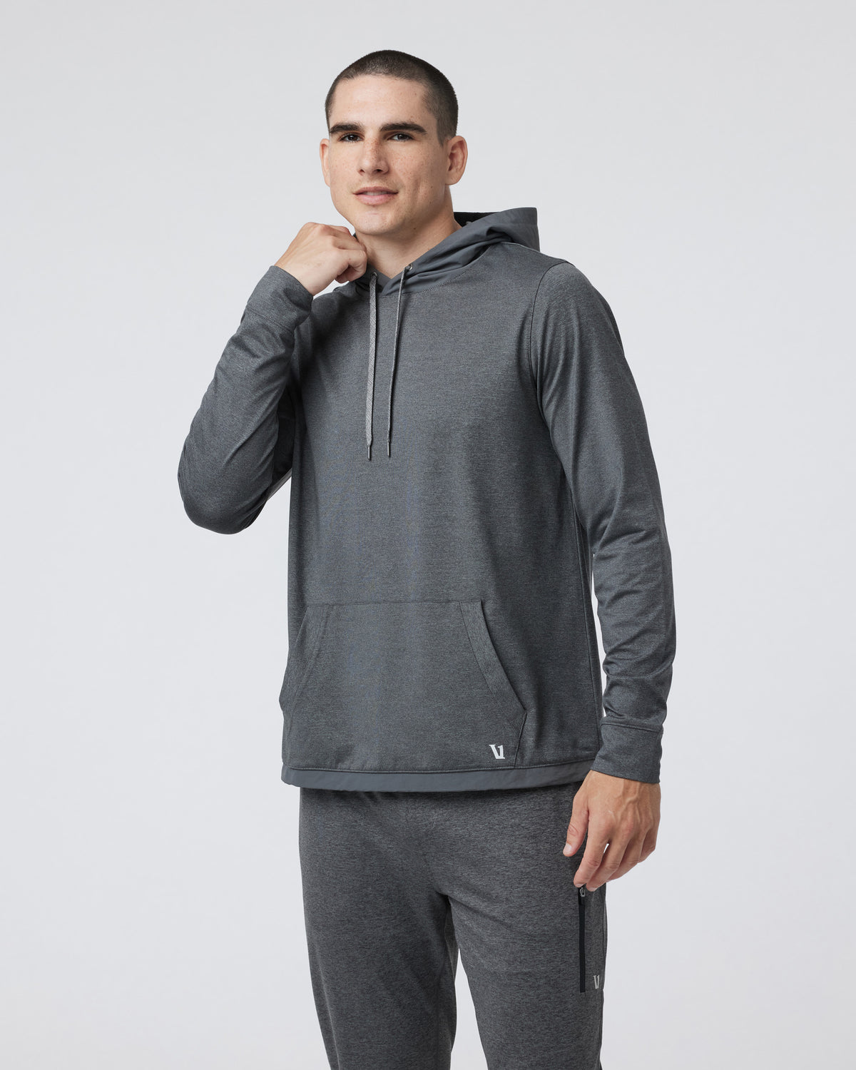 Men Vuori Sunday Element Hoodie Charcoal Heather