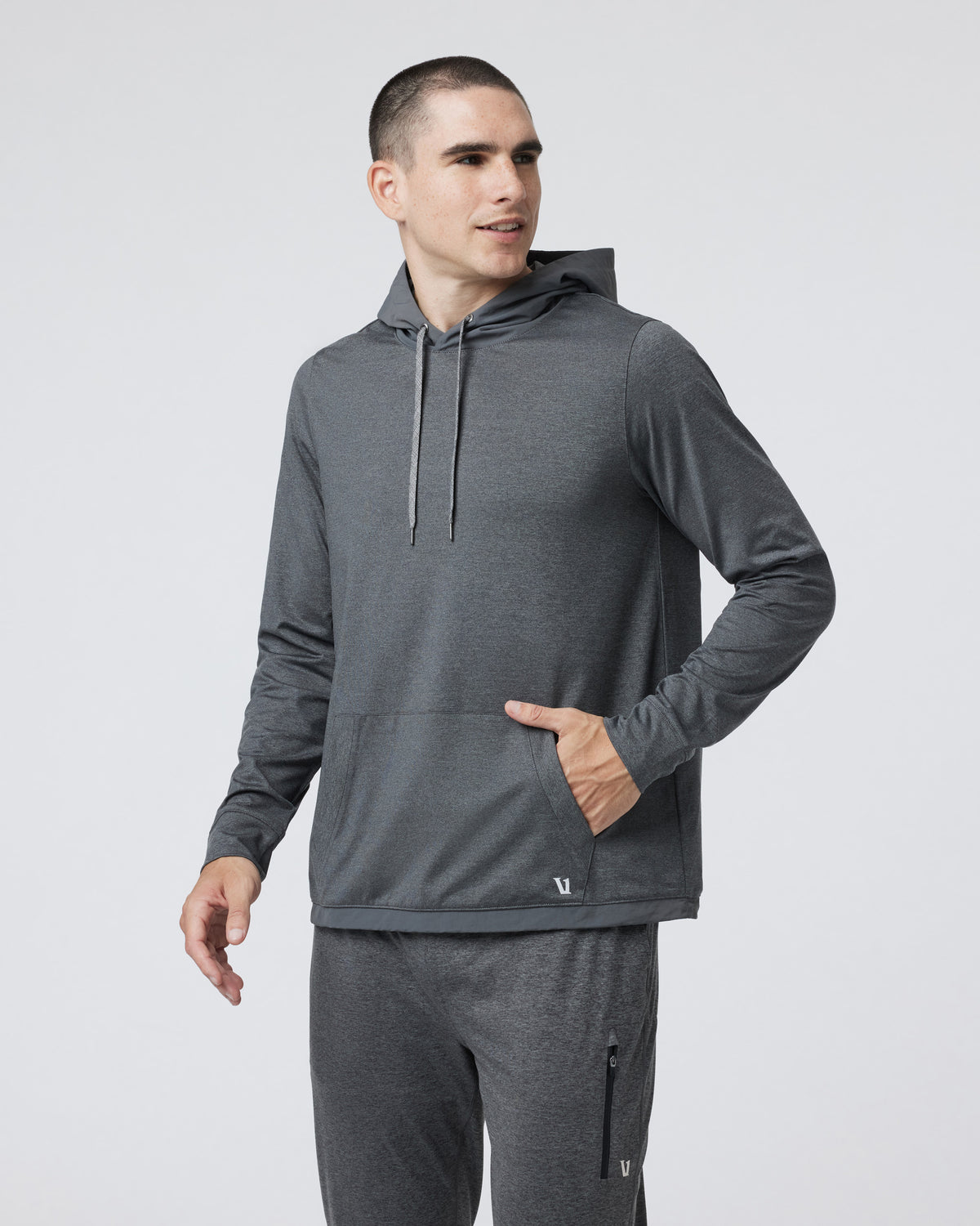 Men Vuori Sunday Element Hoodie Charcoal Heather