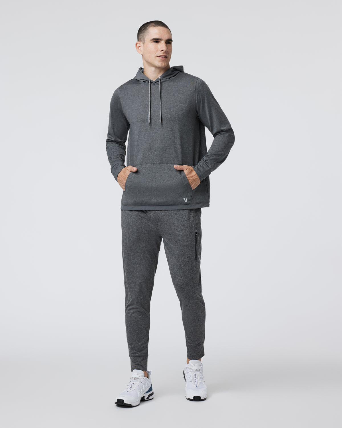 Men Vuori Sunday Element Hoodie Charcoal Heather