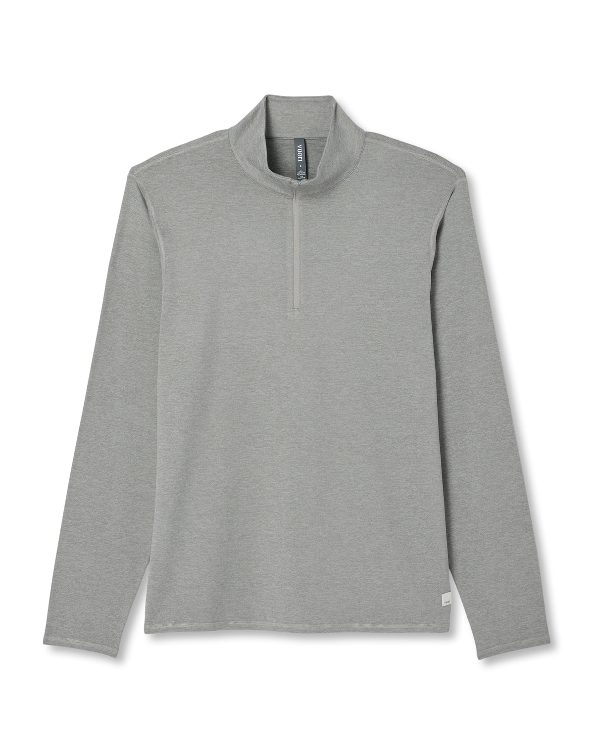 Men Vuori Ponto 1/2 Zip Mock Neck Men's Driftwood Heather Top