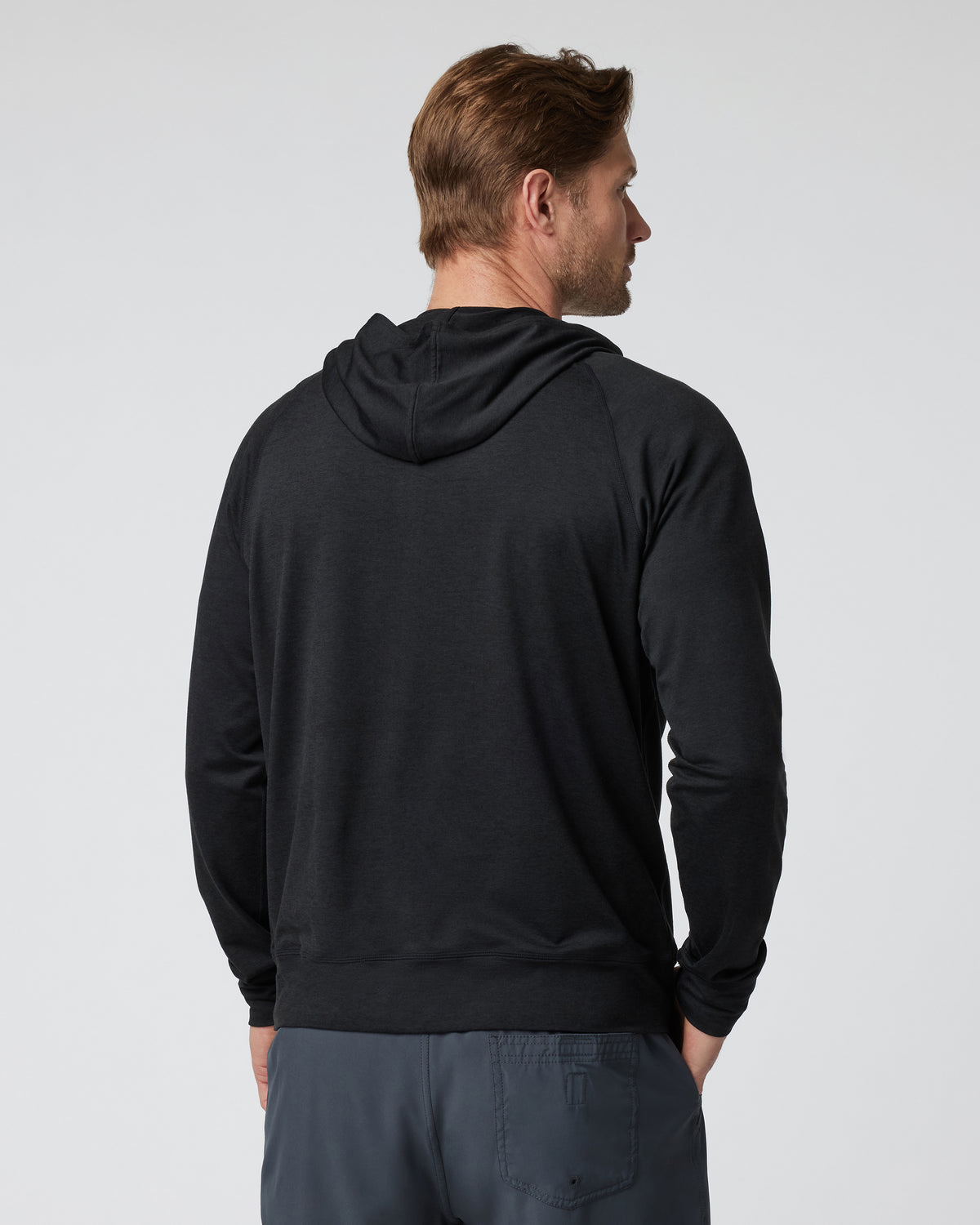 Men Vuori Ponto Performance Half Zip Hoodie Men's Black Half Zip