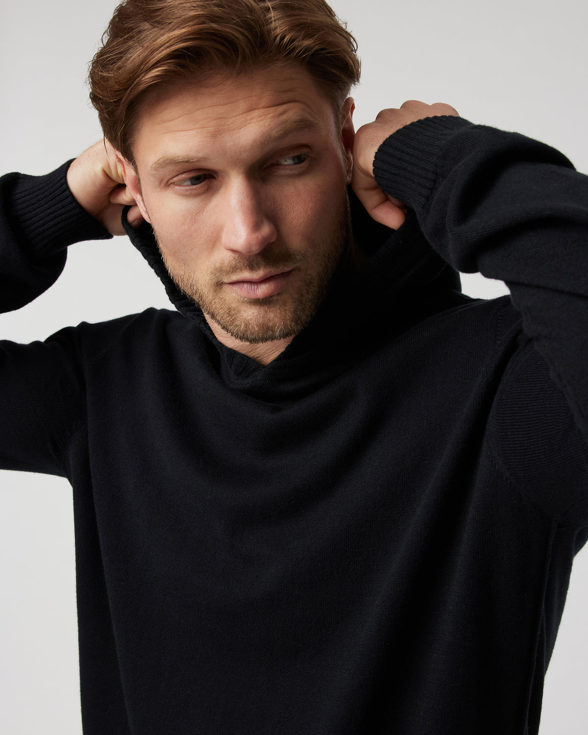 Men Vuori Fluent Sweater Hoodie Black Cotton Cashmere Hoodie