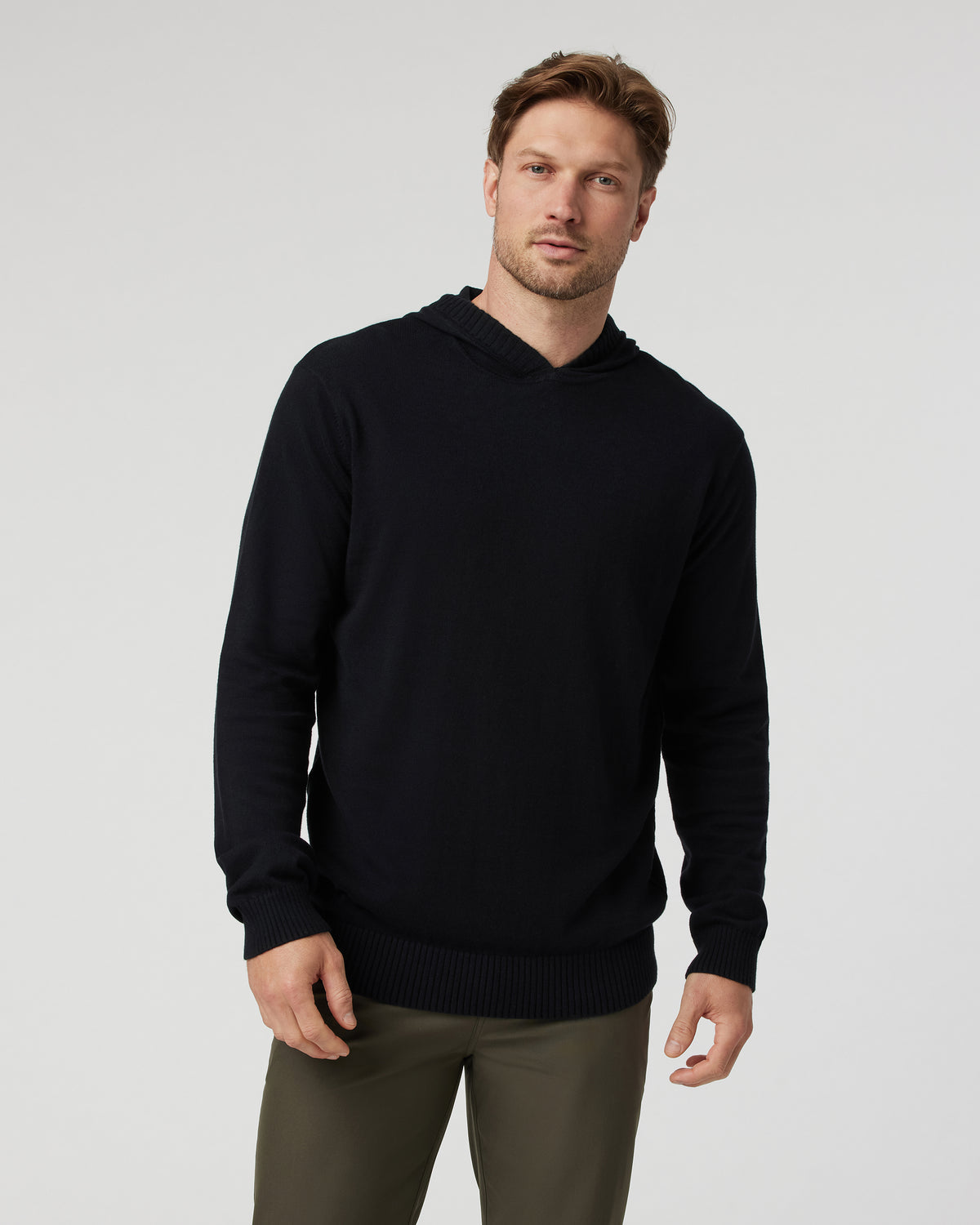 Men Vuori Fluent Sweater Hoodie Black Cotton Cashmere Hoodie