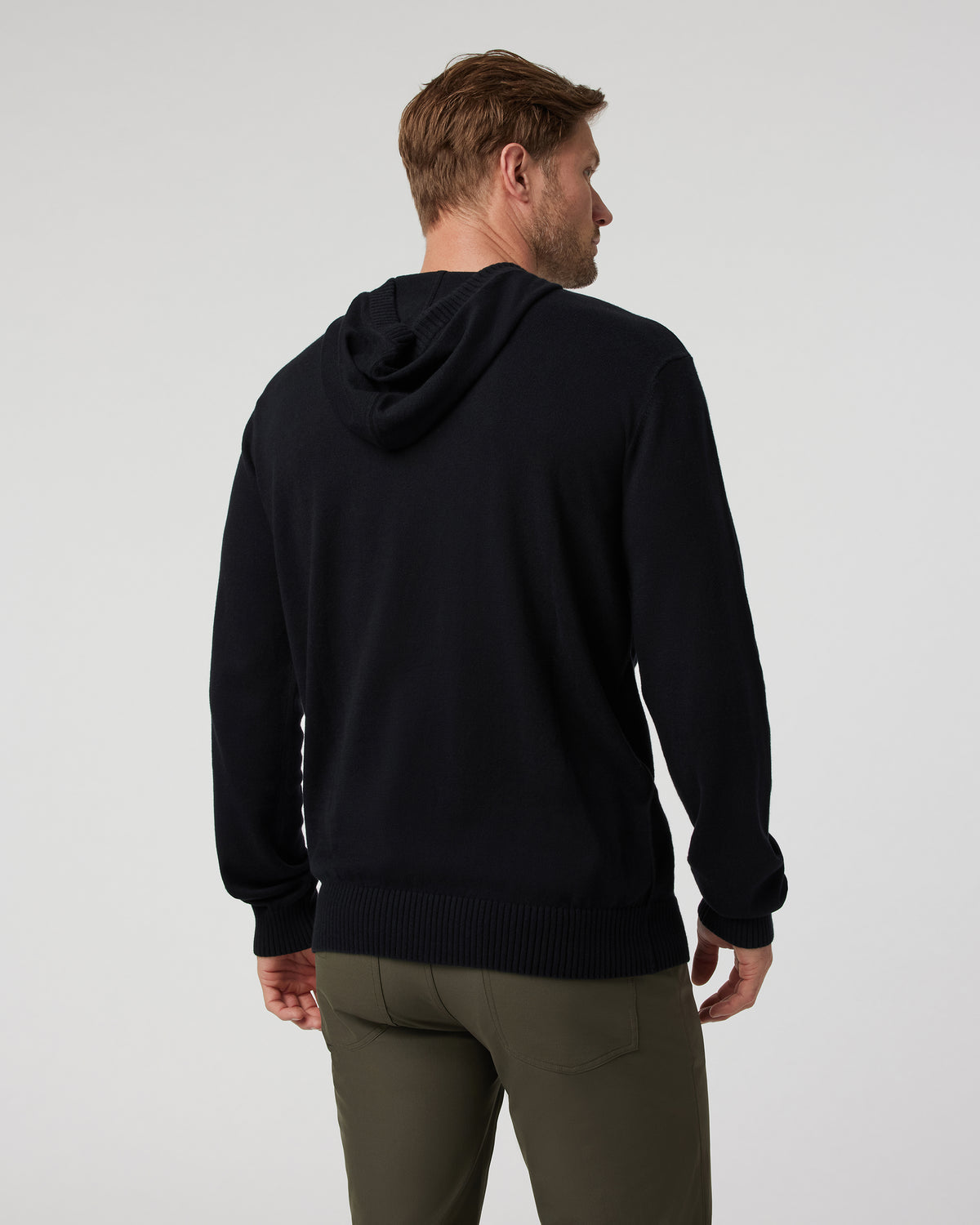 Men Vuori Fluent Sweater Hoodie Black Cotton Cashmere Hoodie