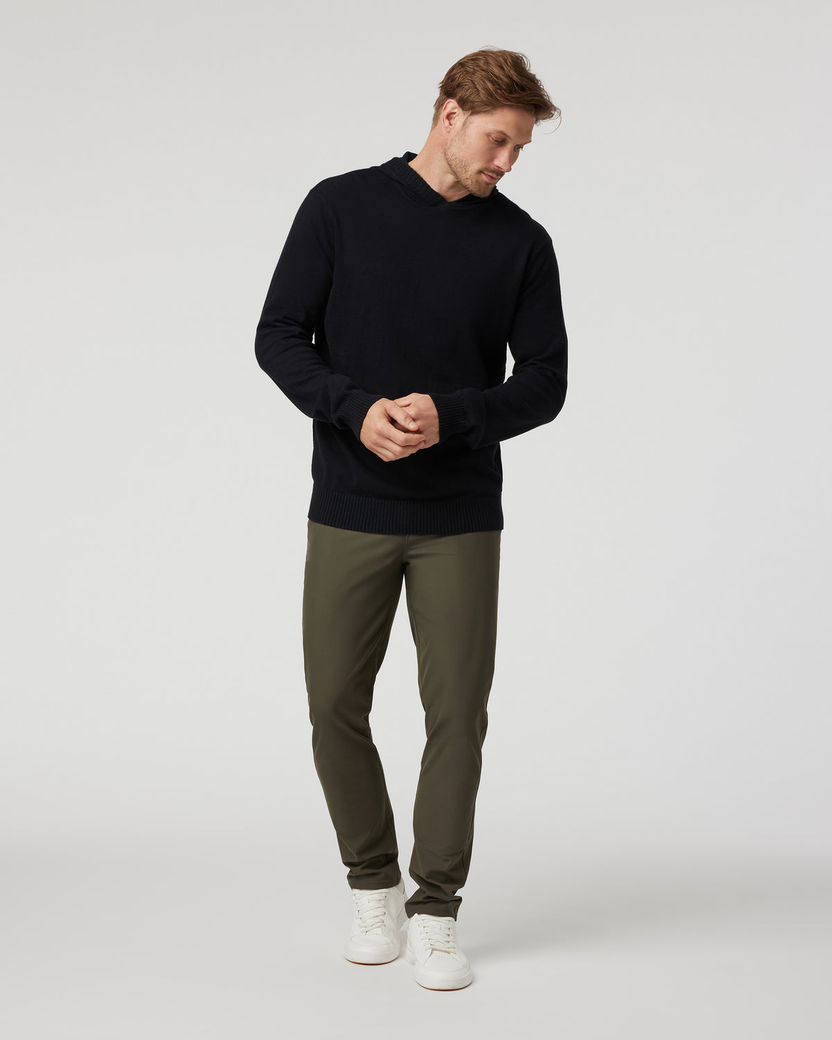 Men Vuori Fluent Sweater Hoodie Black Cotton Cashmere Hoodie