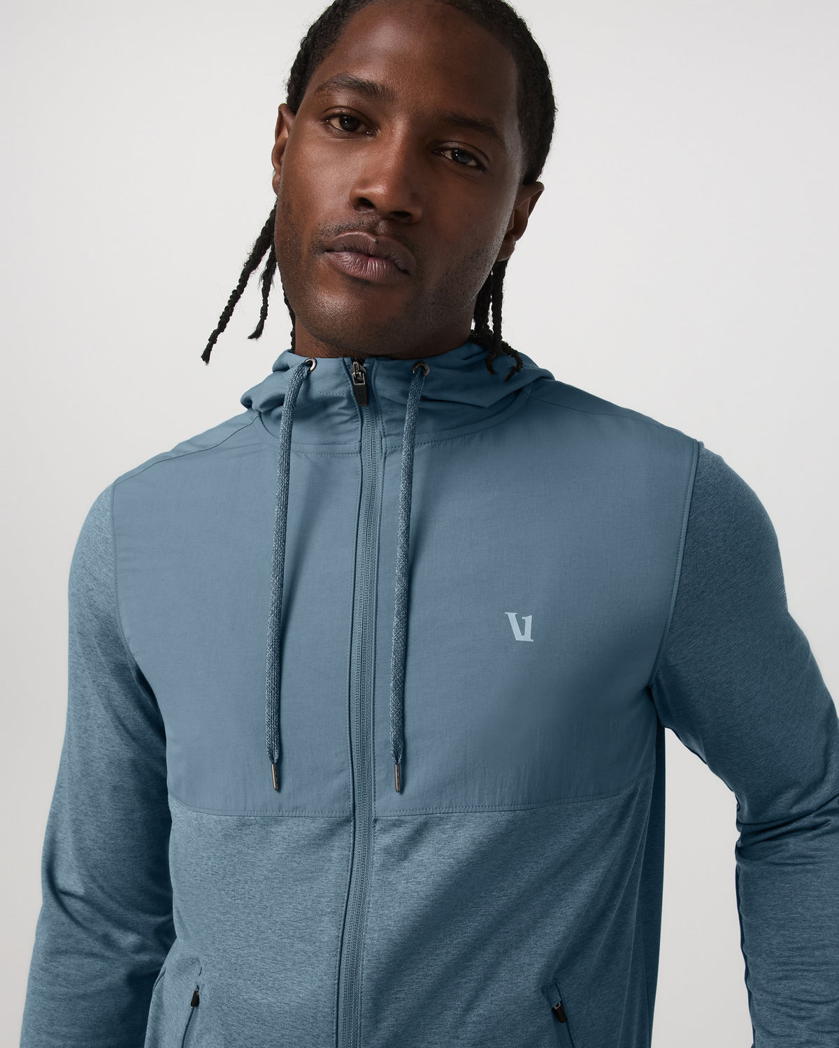 Men Vuori Sunday Element Jacket Men's Smoke Blue Heather Jacket