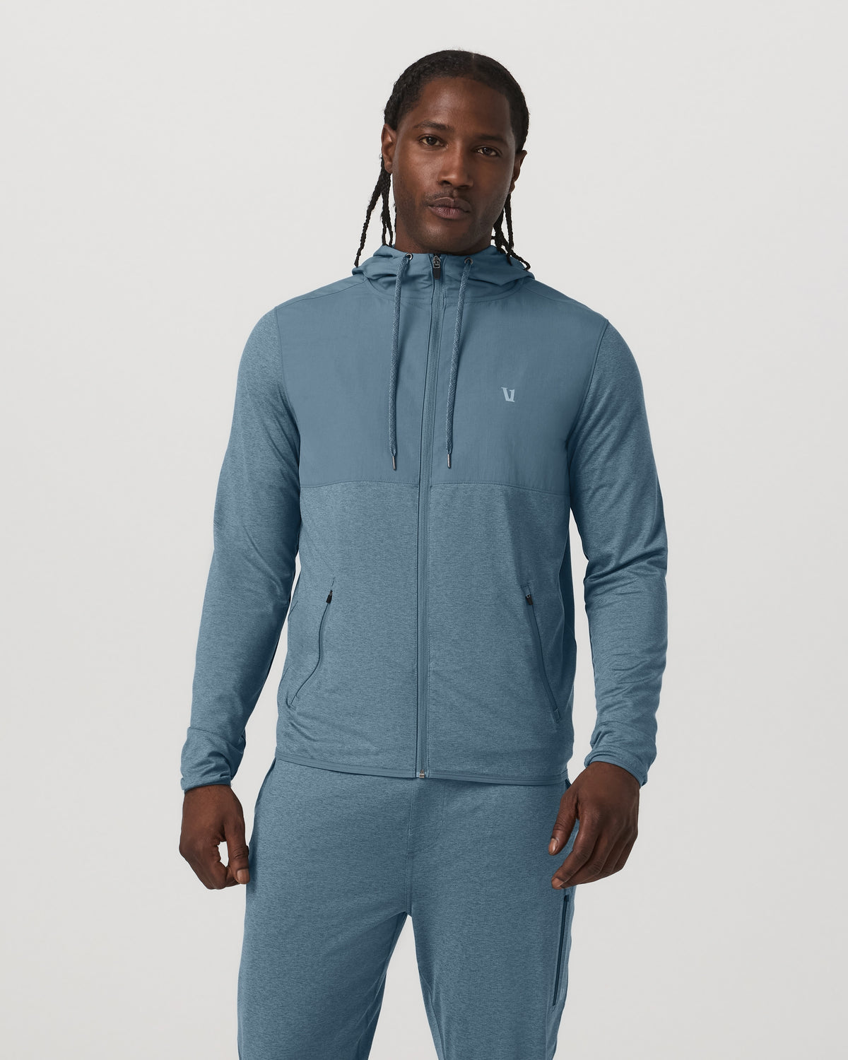 Men Vuori Sunday Element Jacket Men's Smoke Blue Heather Jacket
